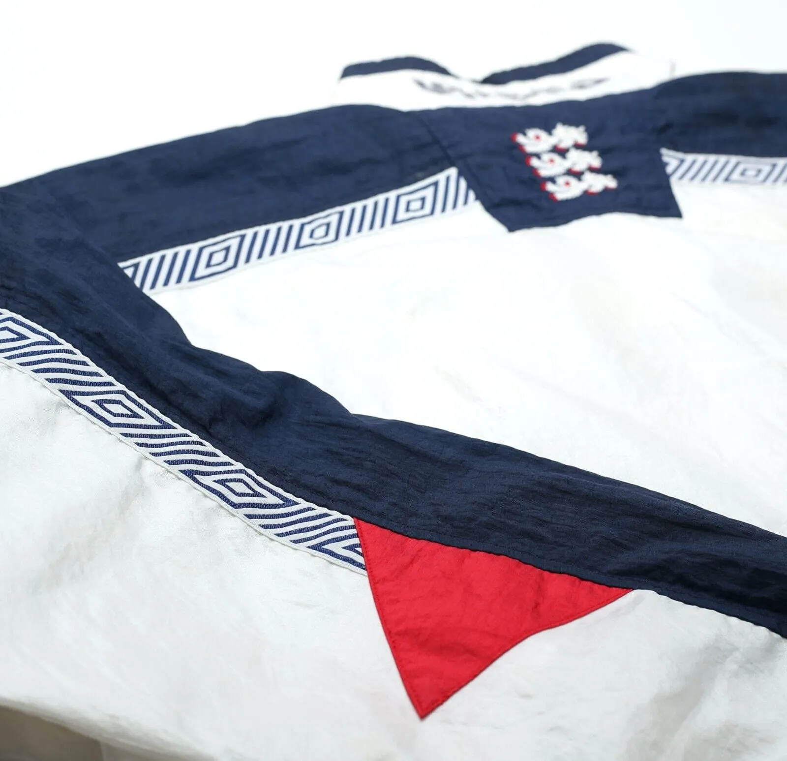 1990/92 England Vintage Umbro Football Track Top Shell Jacket (XL) Italia 90