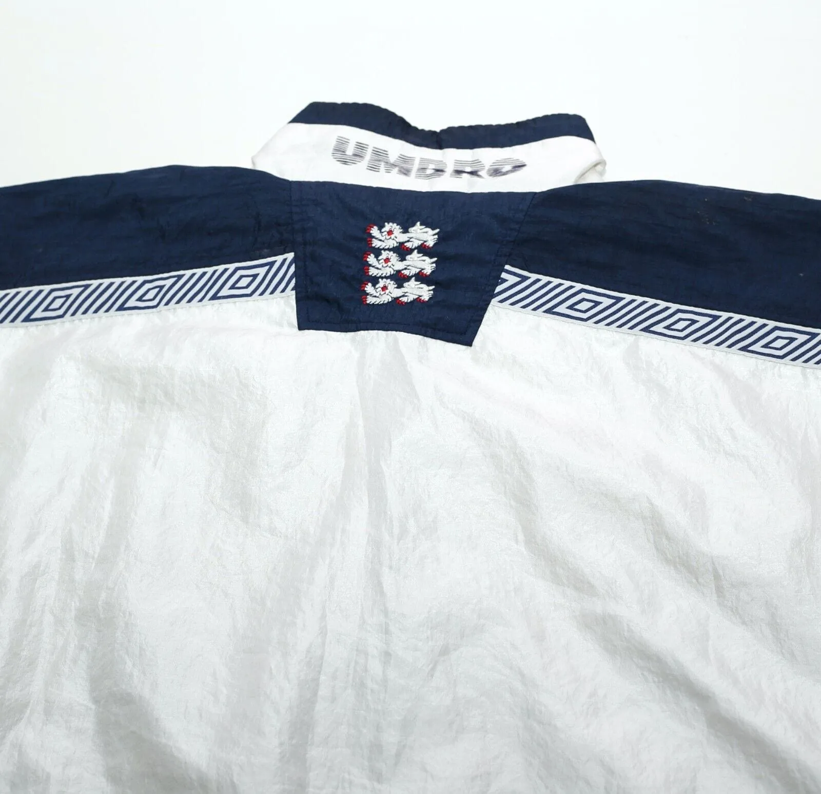 1990/92 England Vintage Umbro Football Track Top Shell Jacket (XL) Italia 90