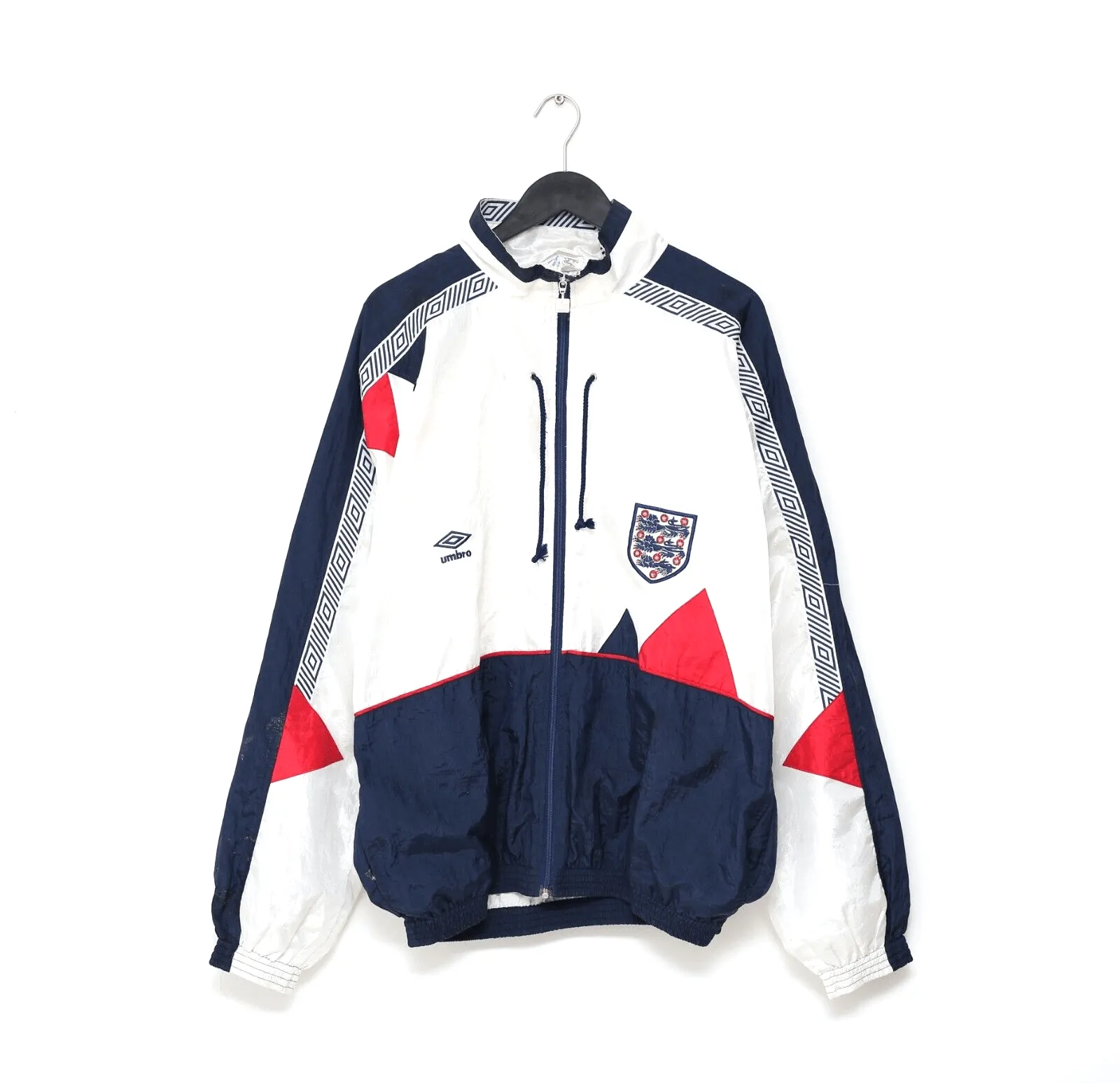 1990/92 England Vintage Umbro Football Track Top Shell Jacket (XL) Italia 90