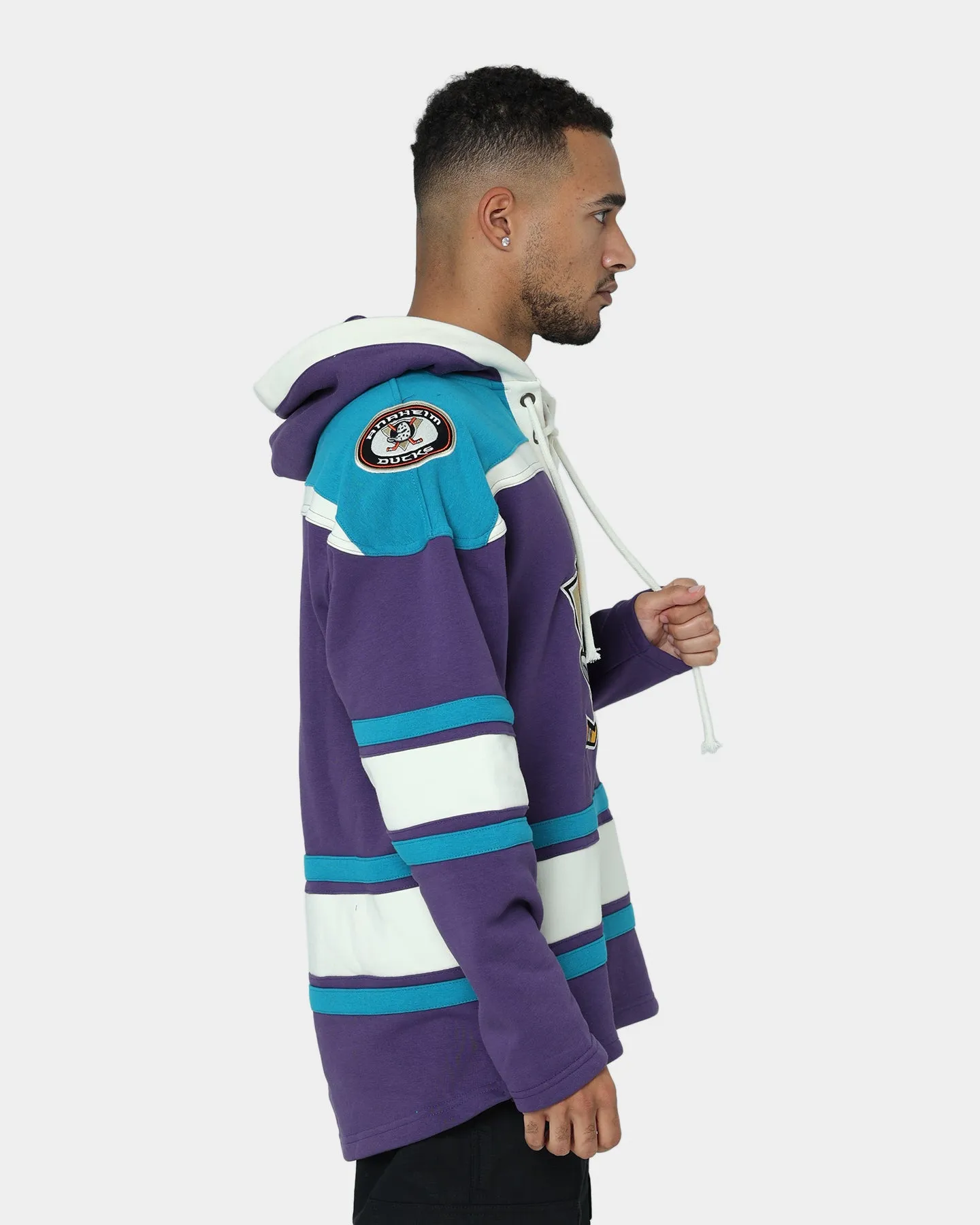 47 Brand Anaheim Ducks Lacer Hoodie Purple/Sharks Teal