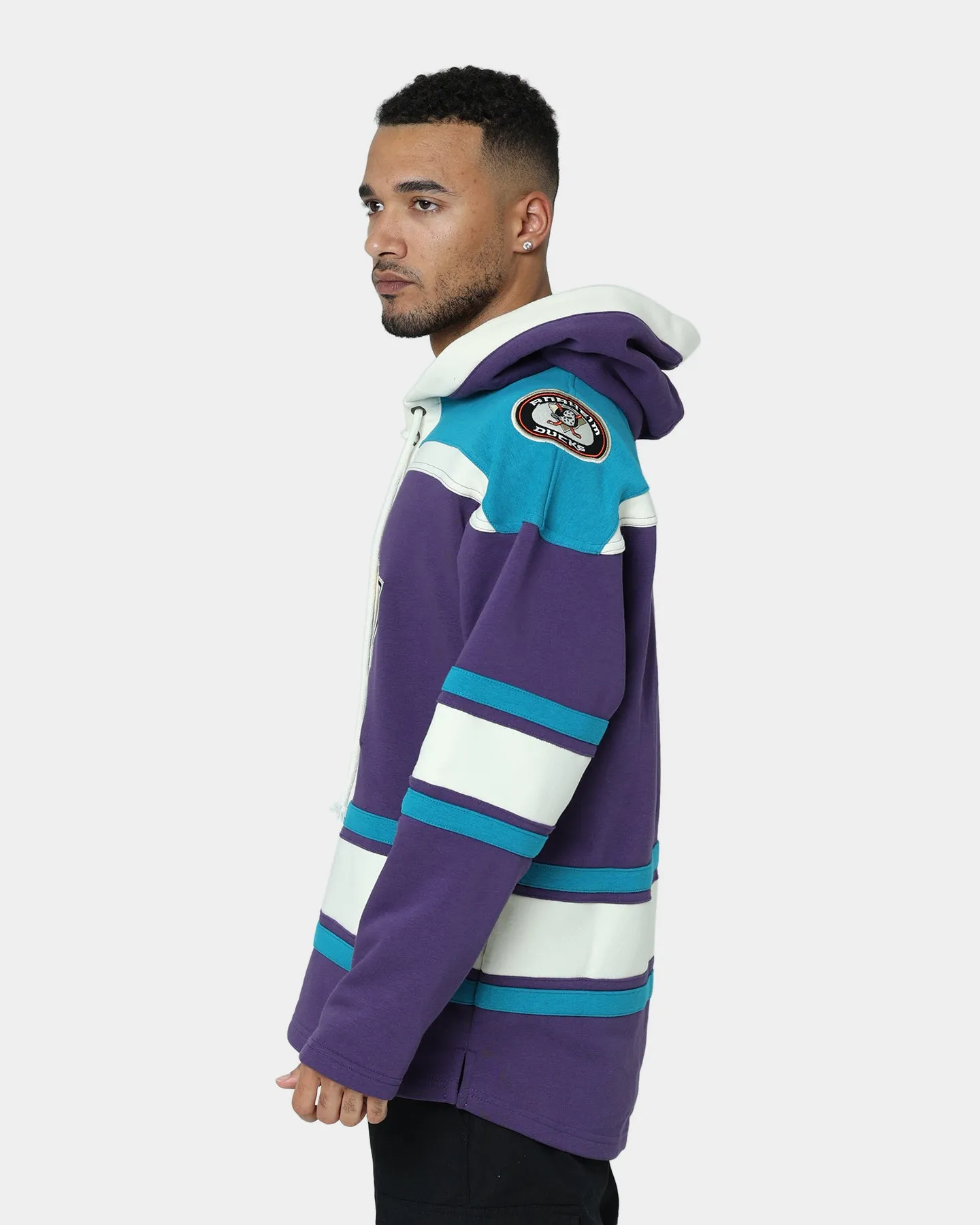 47 Brand Anaheim Ducks Lacer Hoodie Purple/Sharks Teal