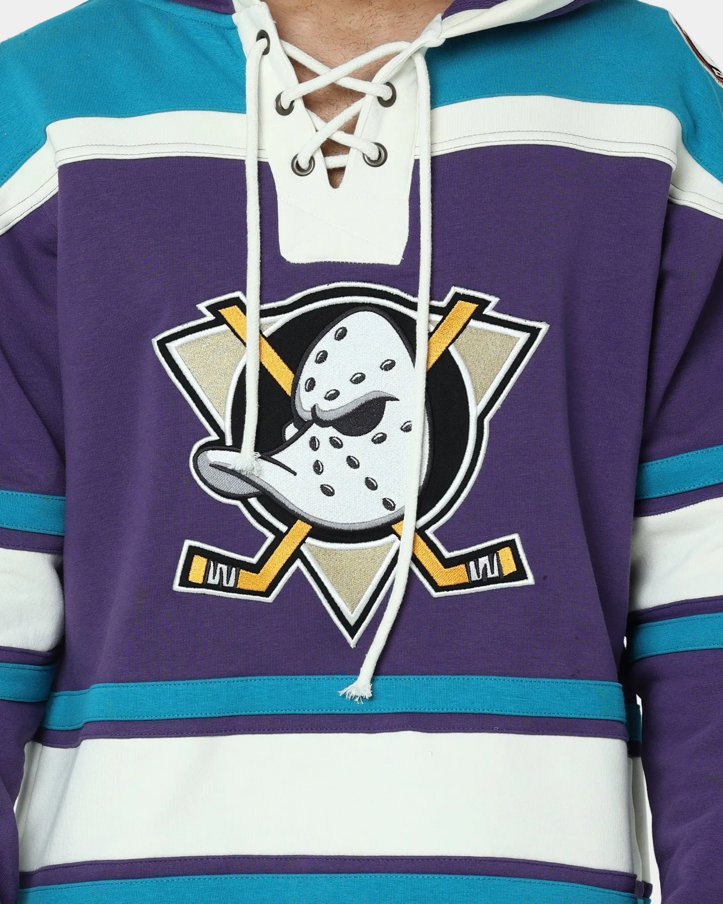 47 Brand Anaheim Ducks Lacer Hoodie Purple/Sharks Teal