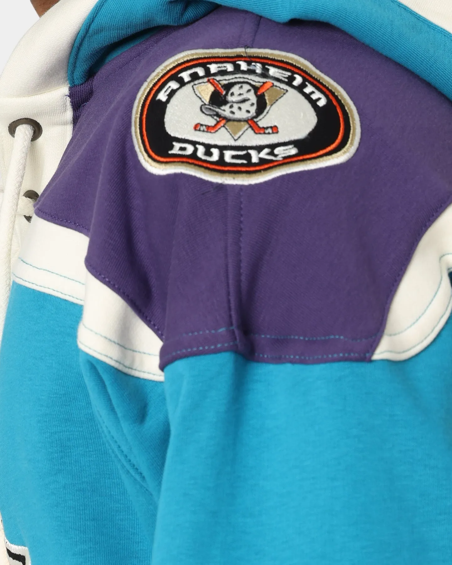 47 Brand Anaheim Ducks Lacer Hoodie Purple/Sharks Teal