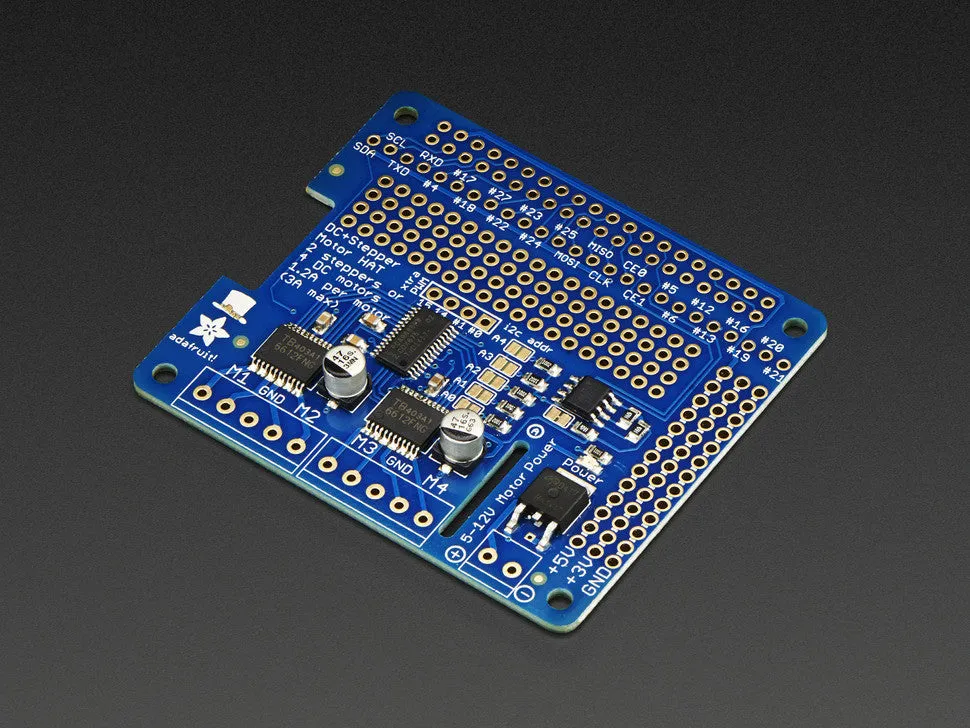 Adafruit DC & Stepper Motor HAT for Raspberry Pi - Mini Kit