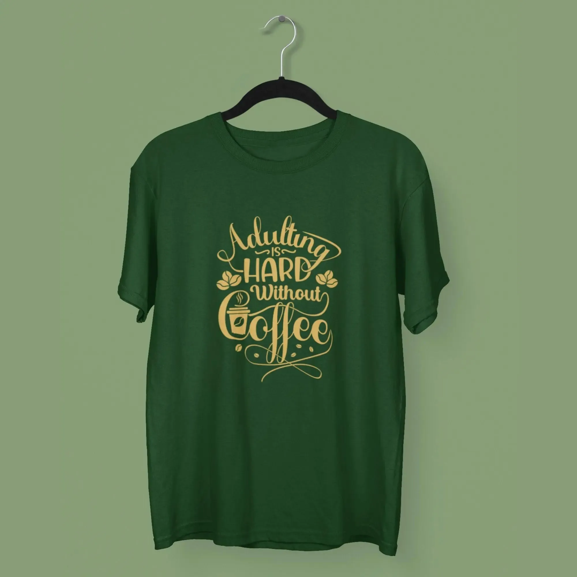 Adulting hard without coffee classic t-shirt