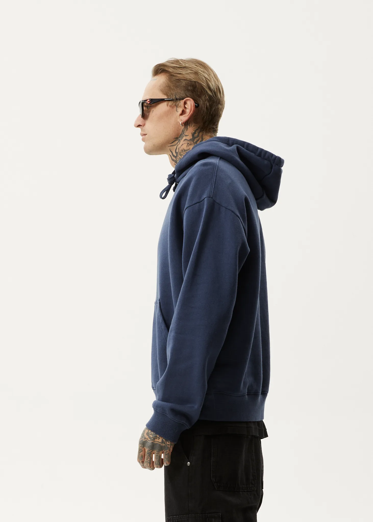 AFENDS Mens Let It Grow - Pull On Hood - Navy