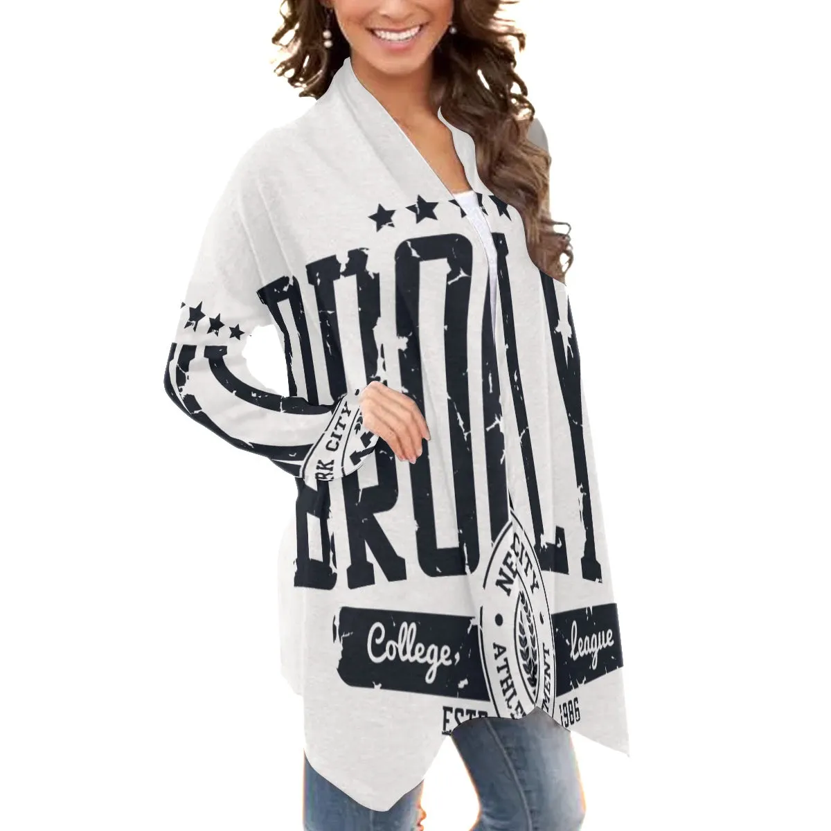 All-Over Print Women's Cardigan With Long Sleeve 189