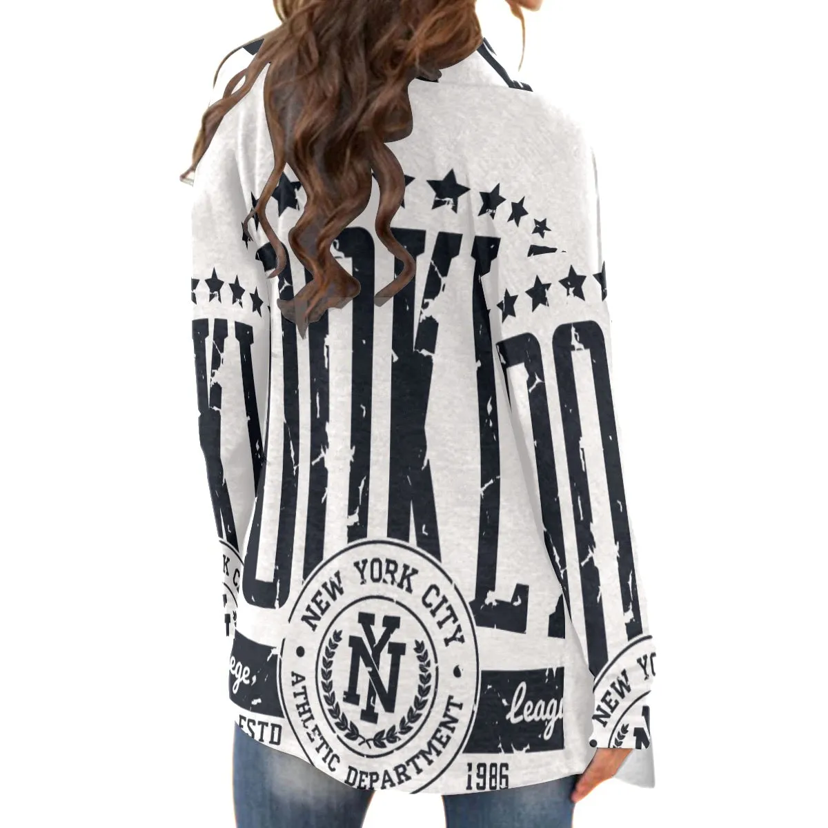 All-Over Print Women's Cardigan With Long Sleeve 189