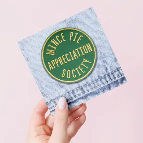 Alphabet Bags - Mince Pie Appreciation Embroidered Patch