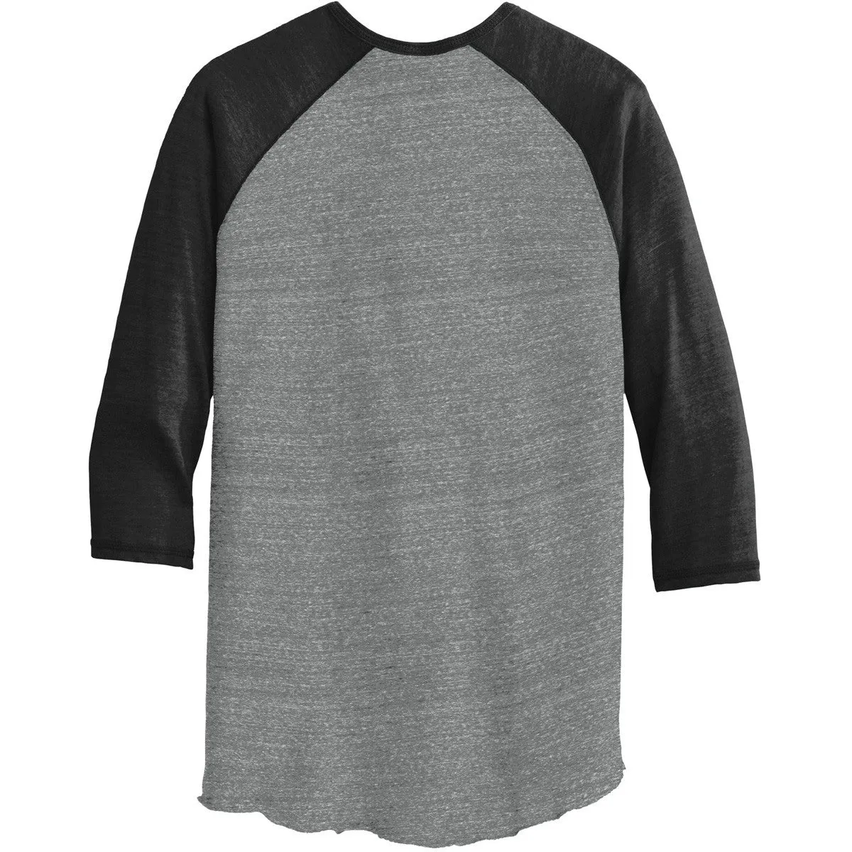 Alternative Apparel Men's Grey/Black Eco-Jersey 3/4-Sleeve Raglan Henley