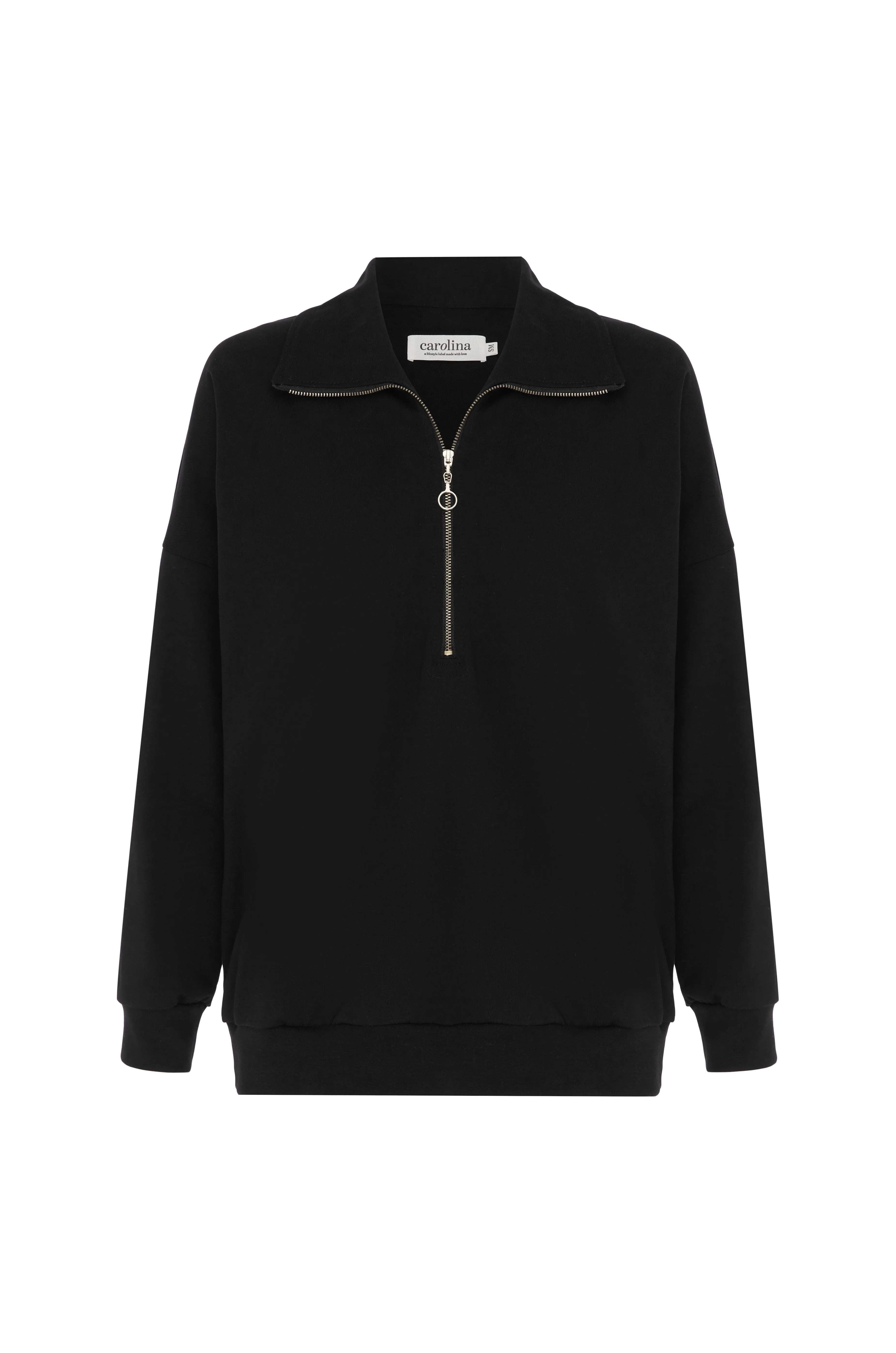 Amara Half Zip Jumper Black