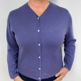 Amethyst Purple Cashmere Cardigan Large