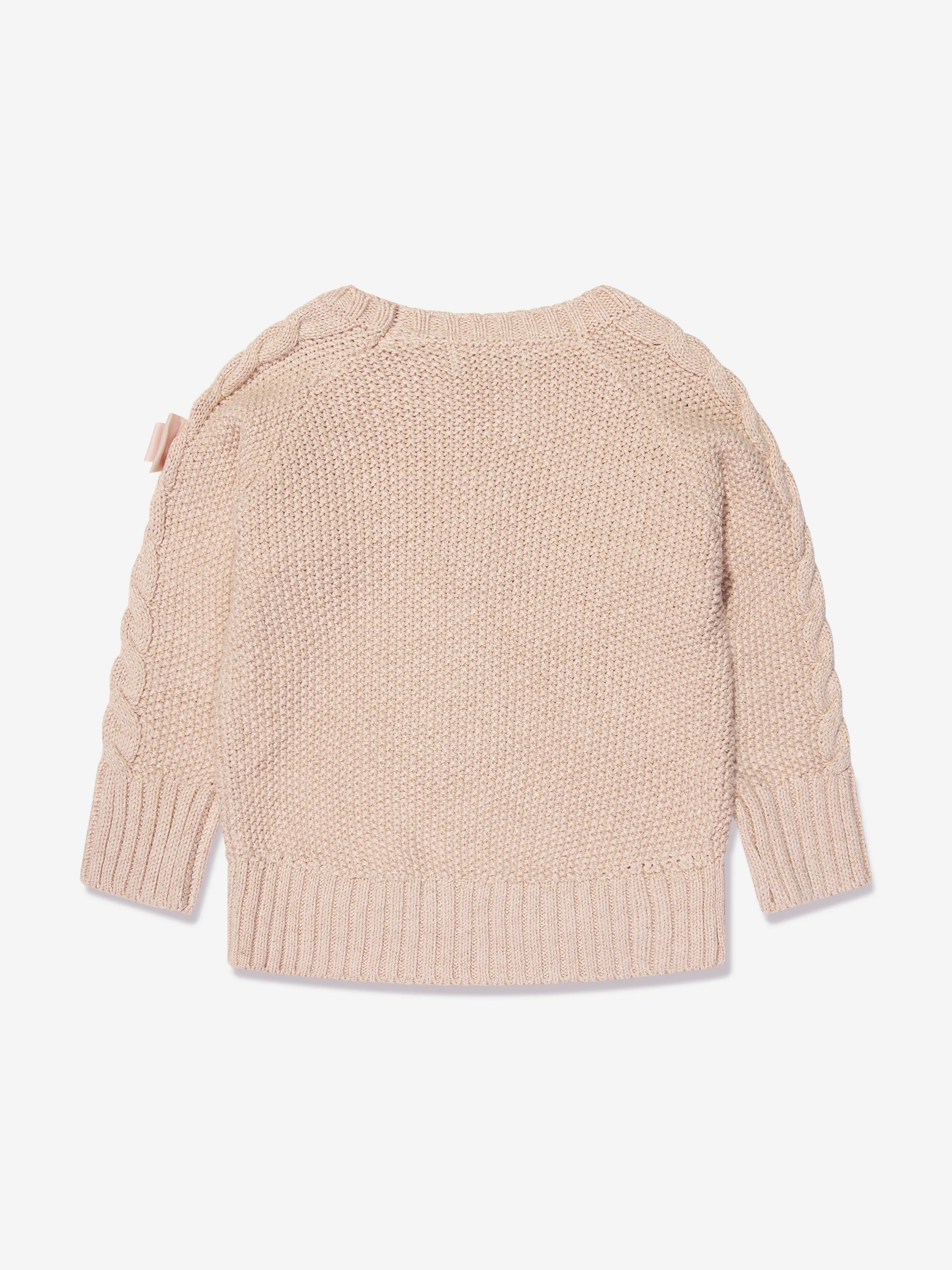 Angels Face Girls Macy Chunky Jumper in Pink