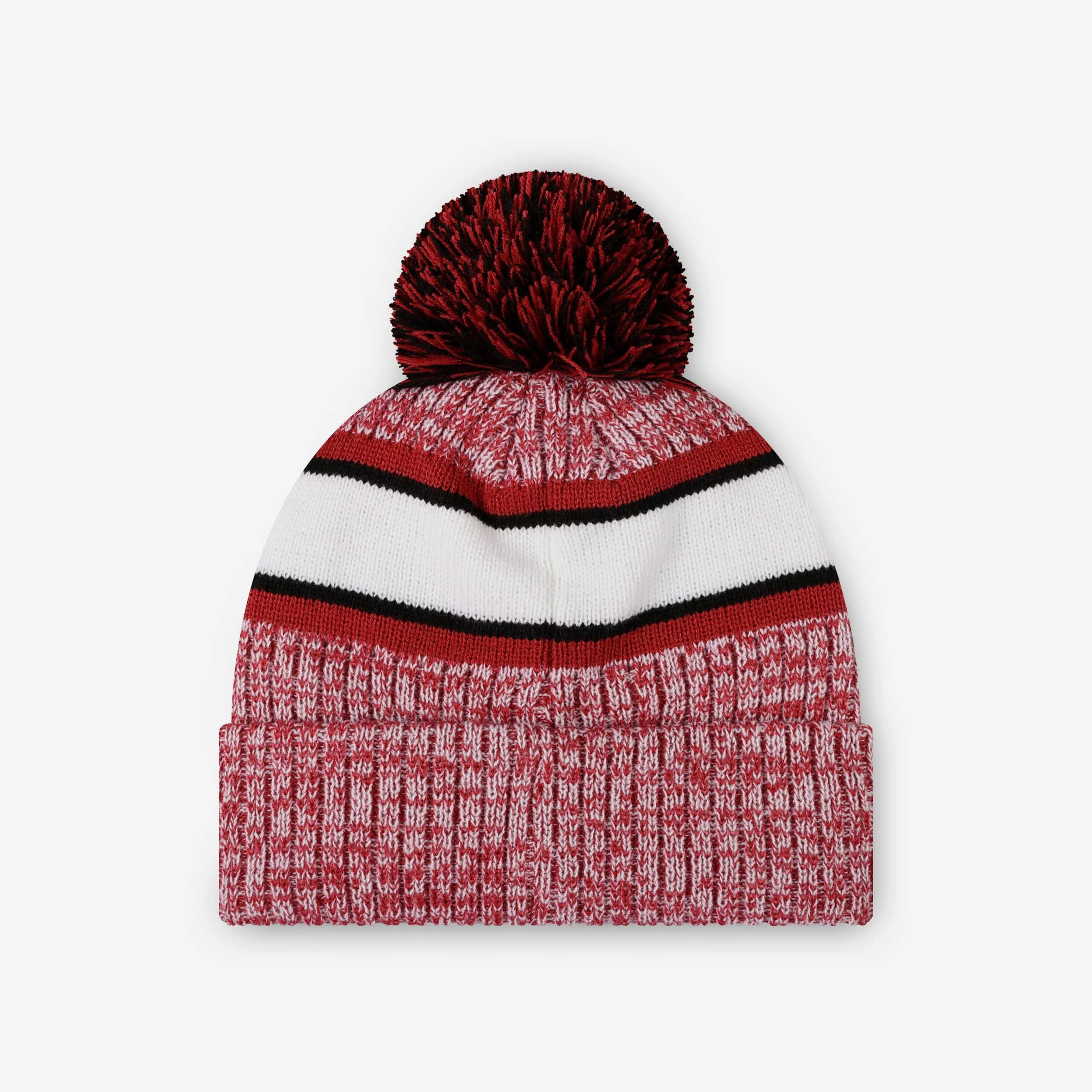 Arizona Cardinals Heather Team Stripe Lined Pom Beanie