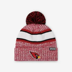 Arizona Cardinals Heather Team Stripe Lined Pom Beanie