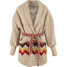 Astrid – Women's Knit Cardigan – Beige Combo