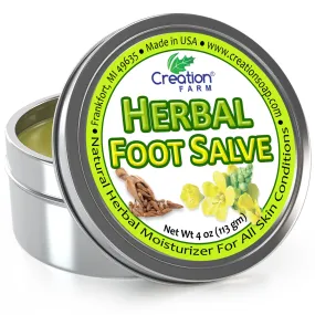 Best Foot Care Herbal Salve Large 4 oz Tin of Botanical Foot Balm Mejor cuidado de los pies