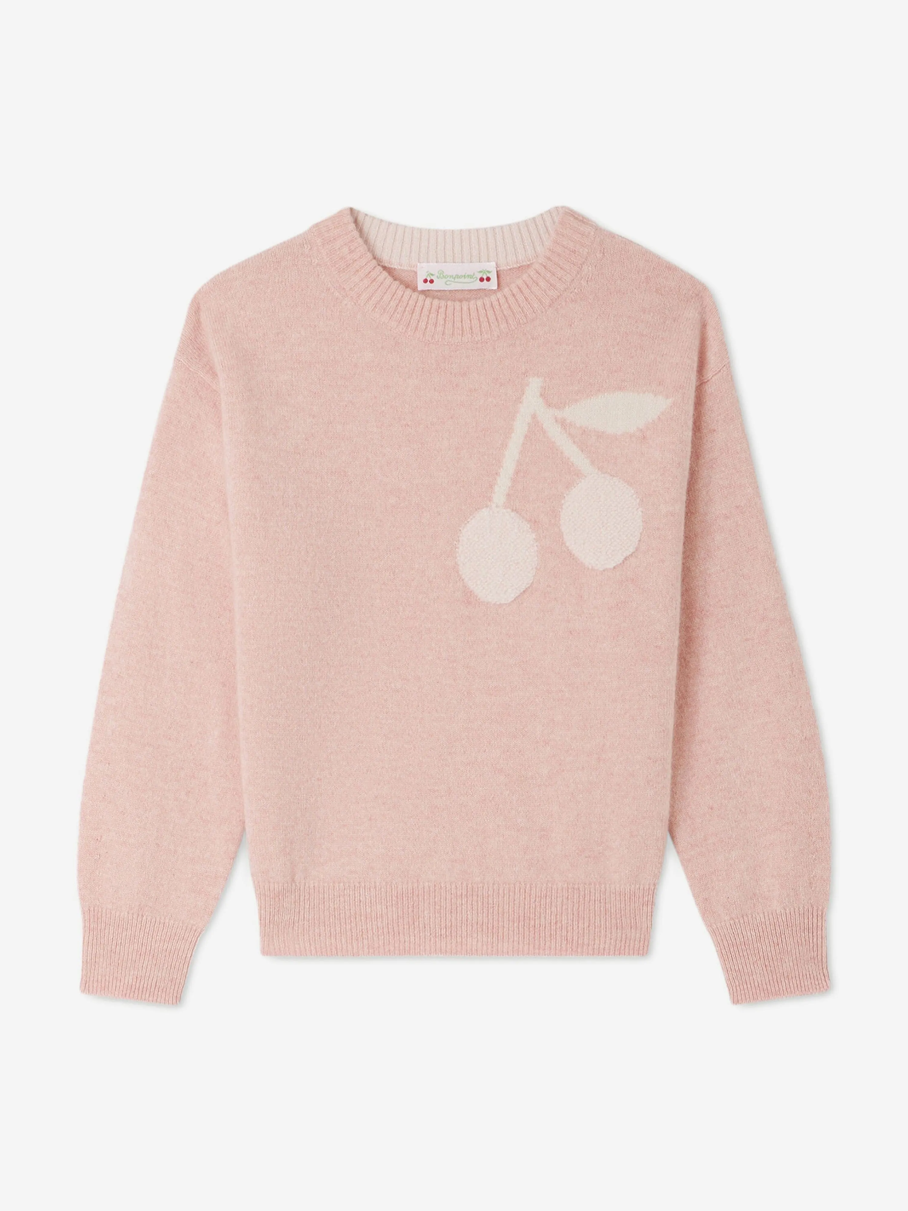 Bonpoint Girls Anumati Cherries Jumper in Pink