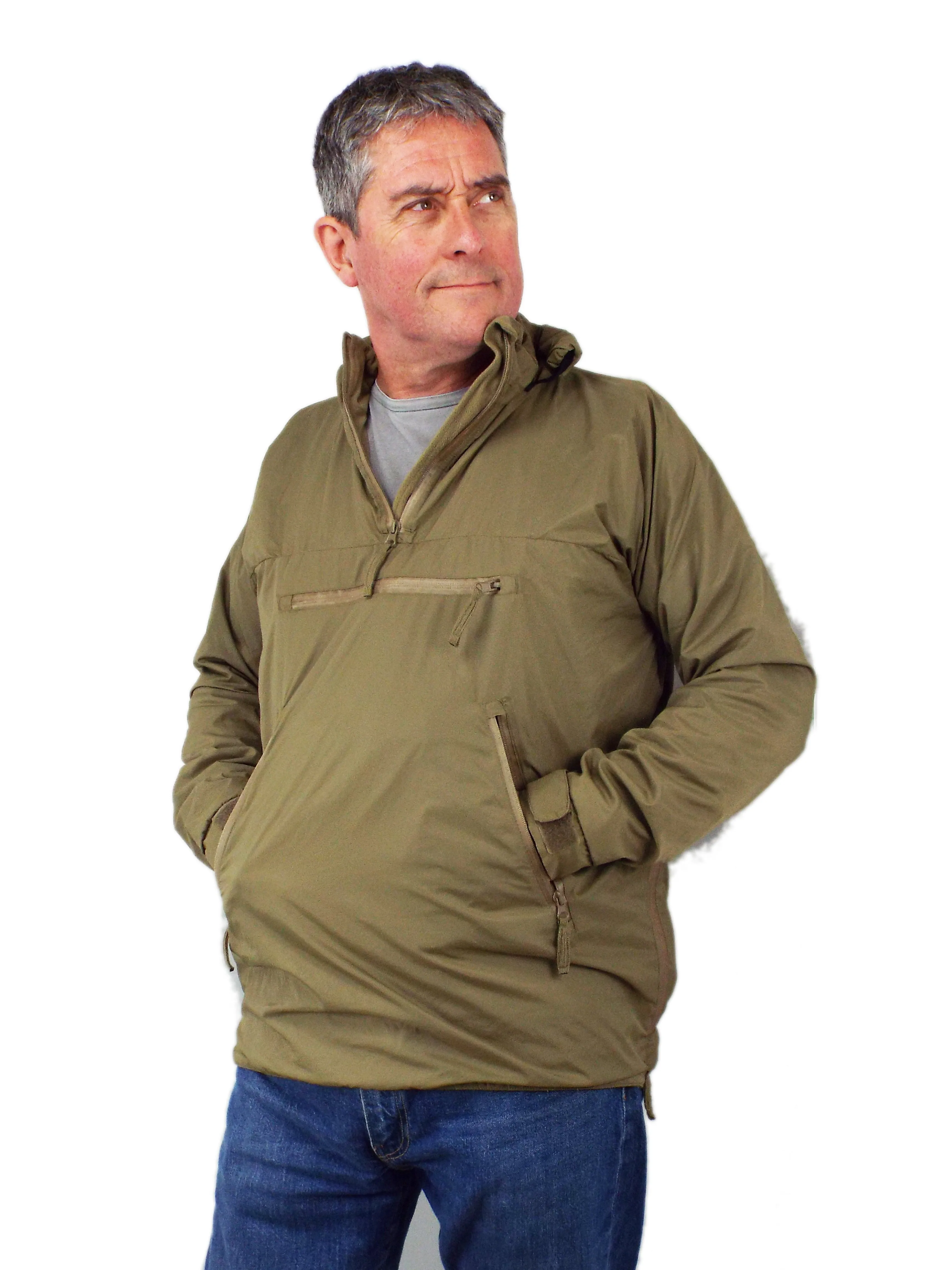 British Lightweight Thermal Smock - light olive green - DISTRESSED RANGE