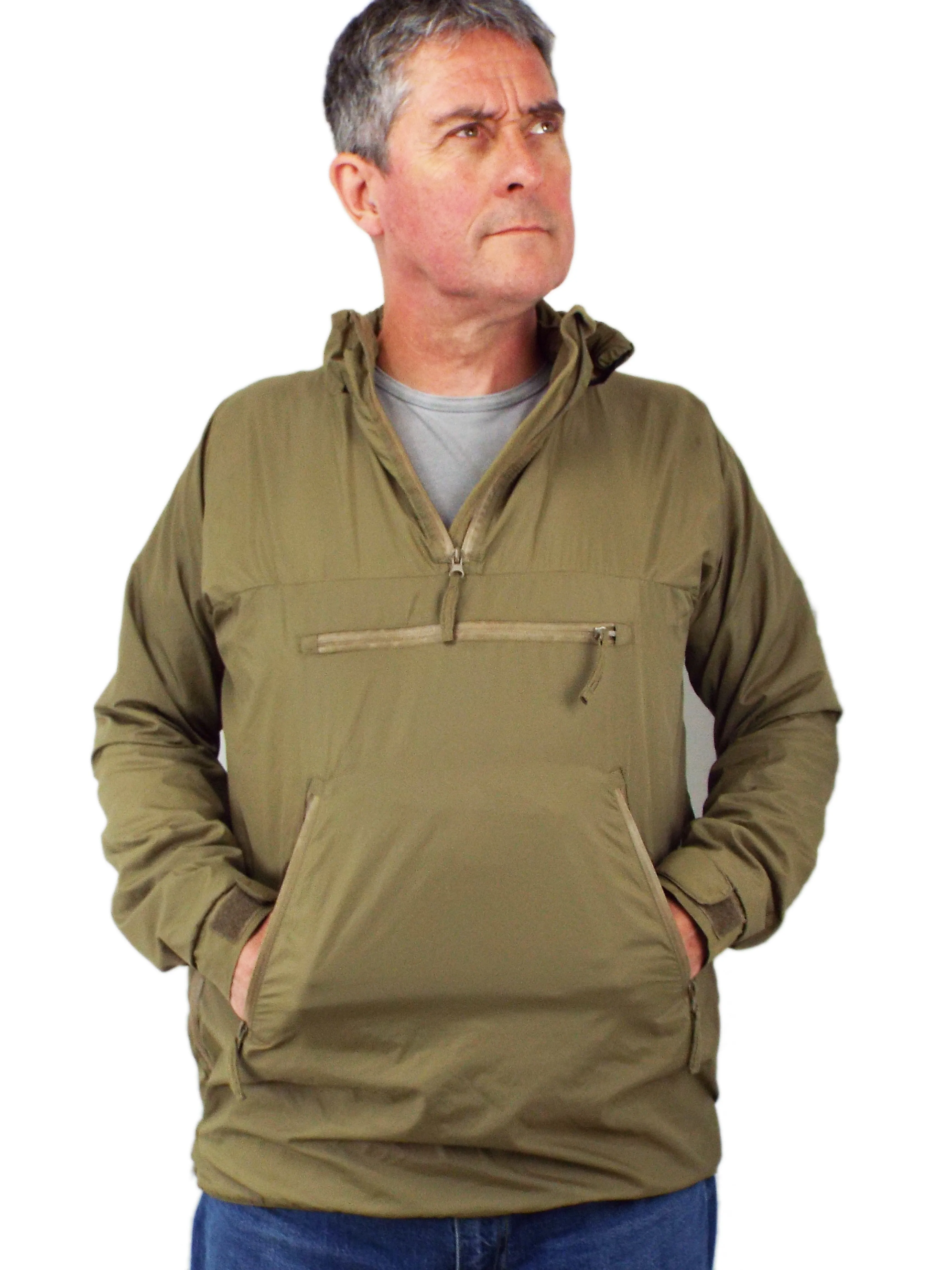 British Lightweight Thermal Smock - light olive green - DISTRESSED RANGE