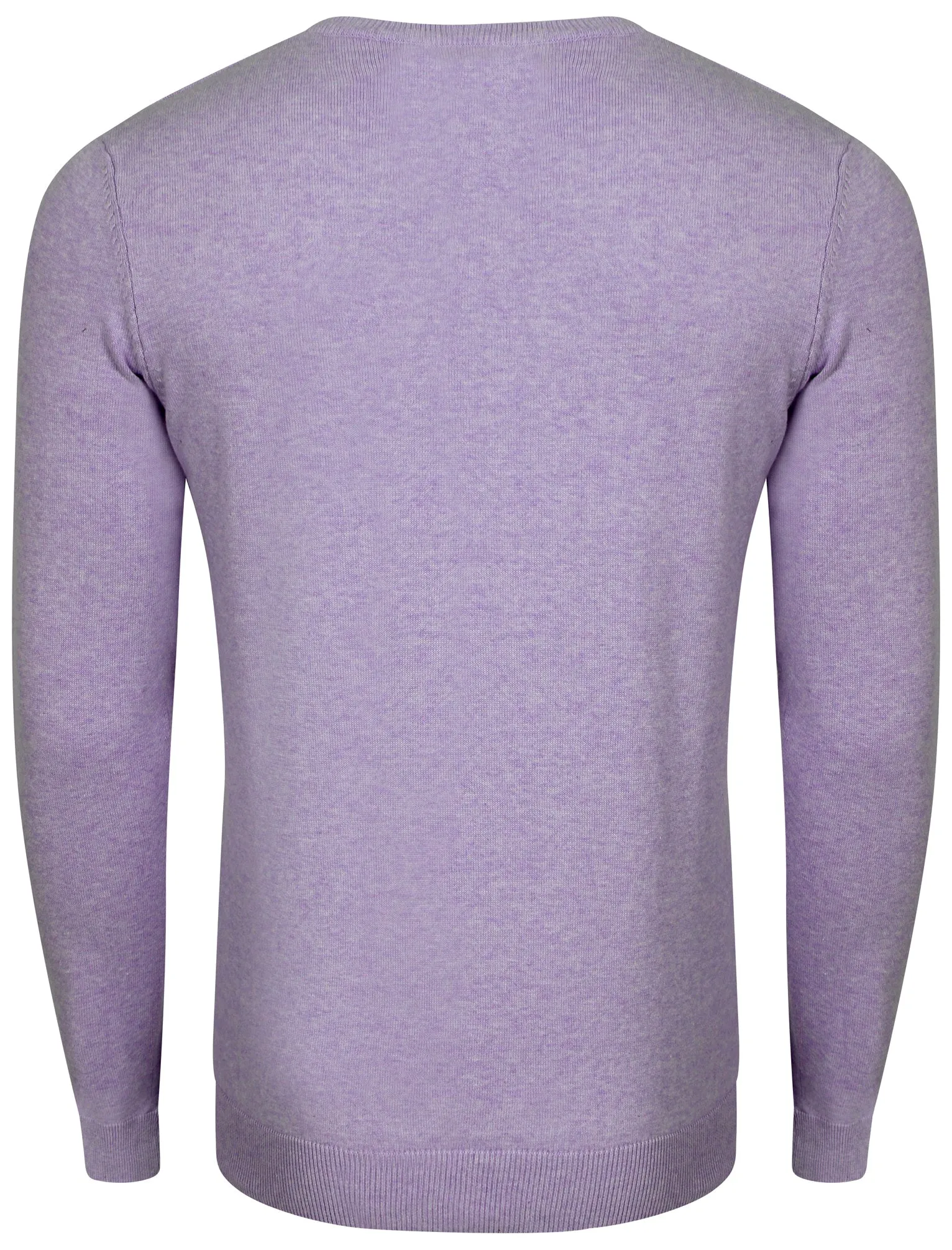 Bronze V-Neck Melange Jumper In Lilac - Kensington Eastside