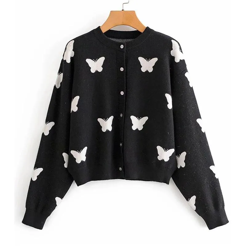 Butterfly Print Cardigan: Casual Women's Cardigan Great for all seasons, cute, smart and casual.