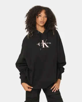 Calvin Klein Women's Mid Scale Monogram Hoodie Black