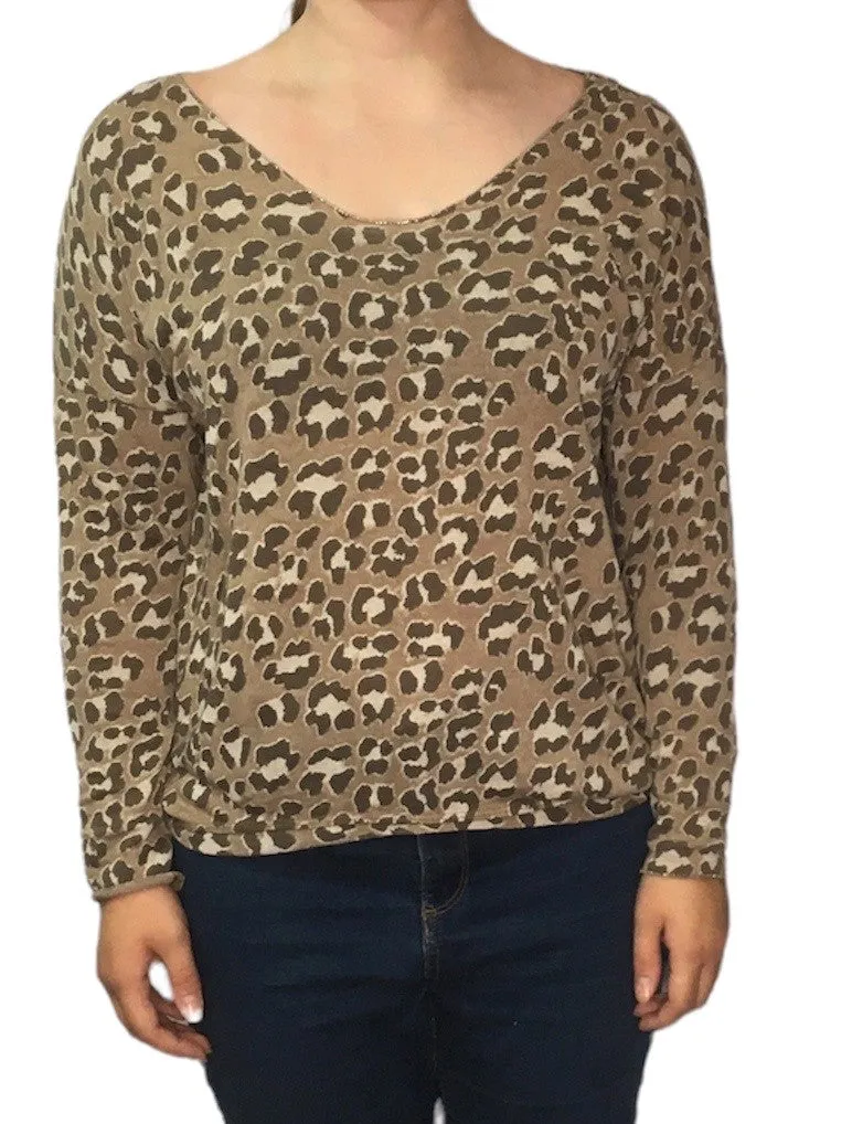 Carla Leopard Print V-Neck Jumper (3 Colours)