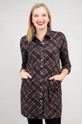 Charlie Tunic, Rich Plaid, Bamboo - Final Sale