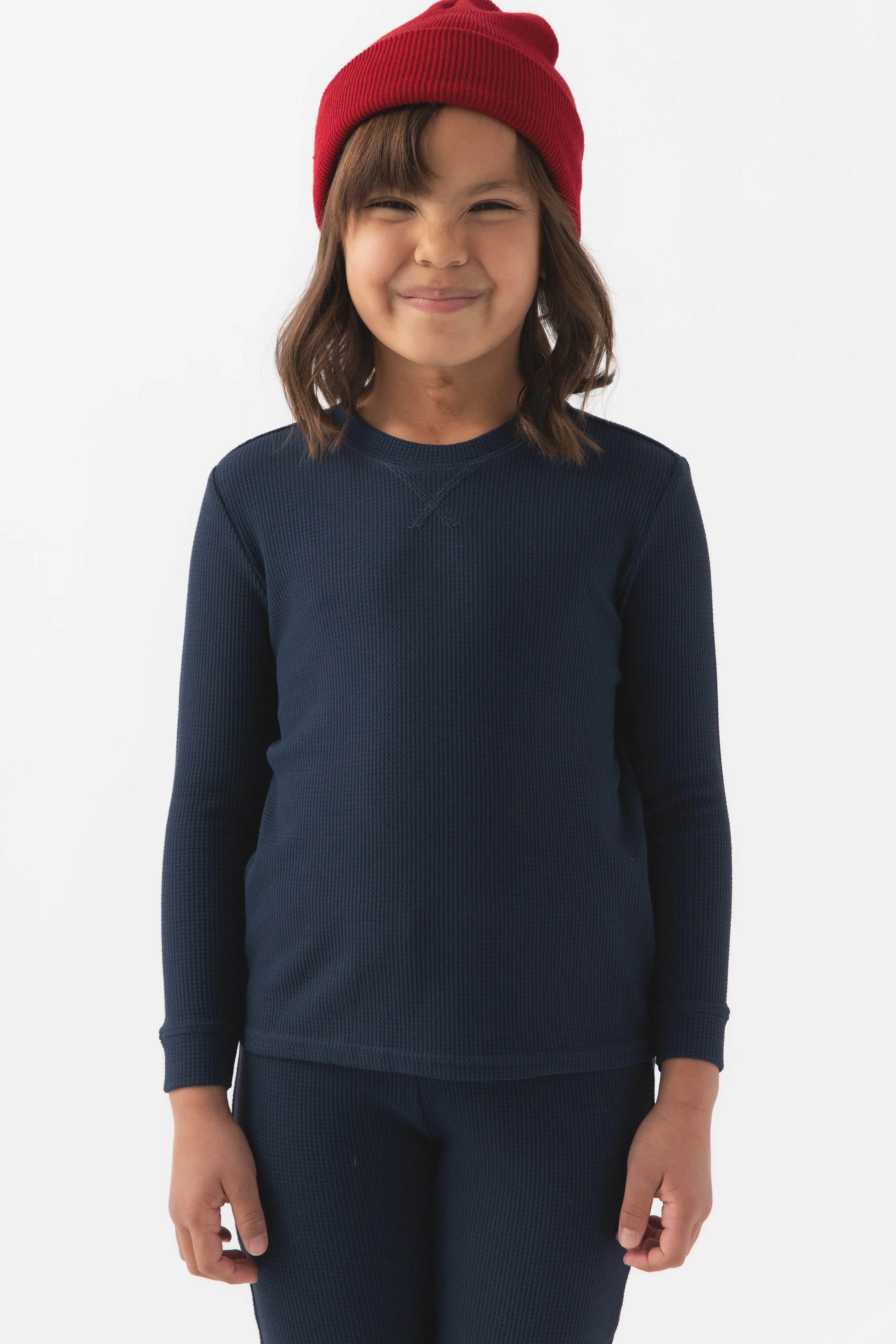 Children's Bamboo Waffle Knit Base Layer Set