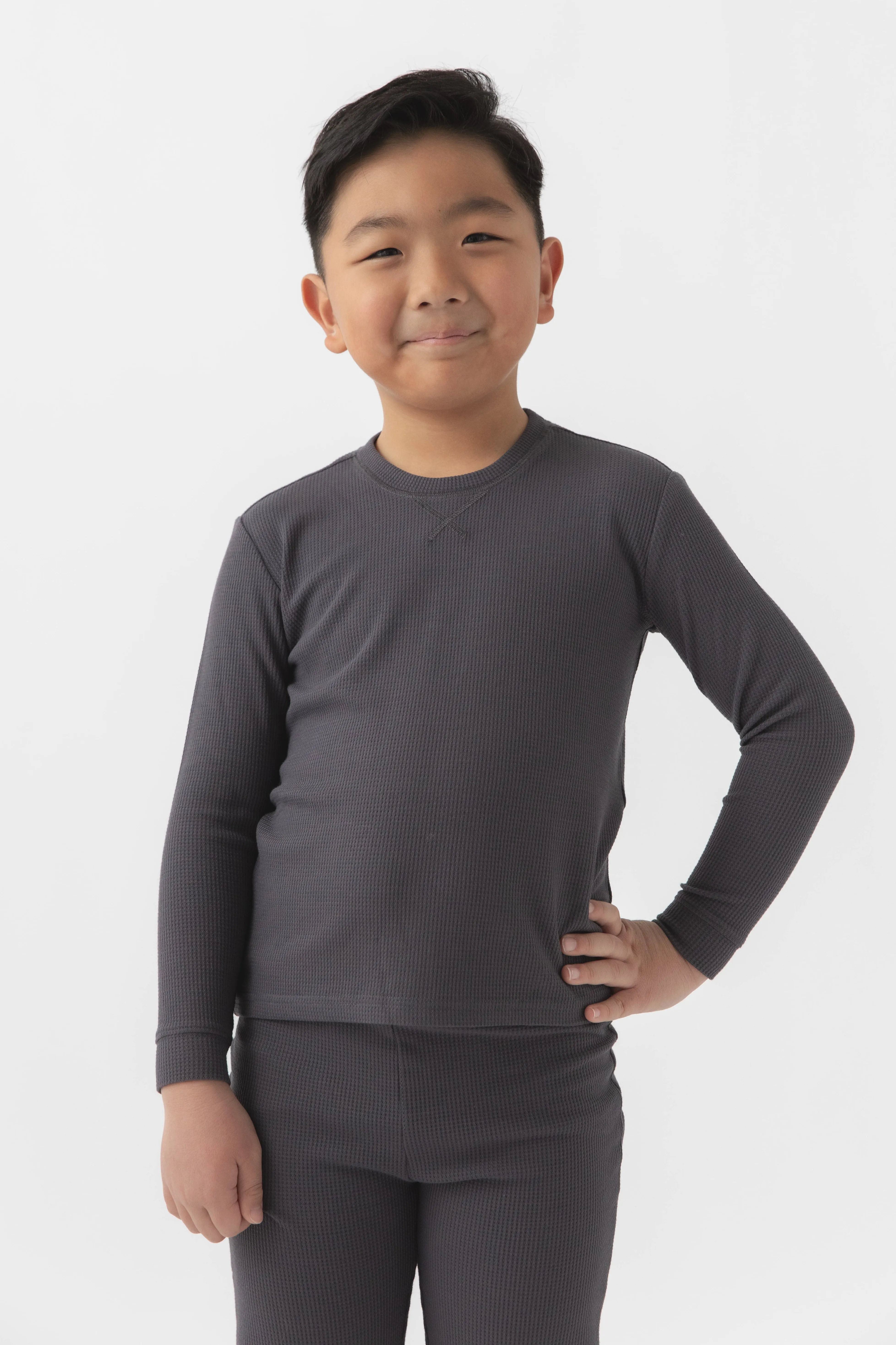 Children's Bamboo Waffle Knit Base Layer Set