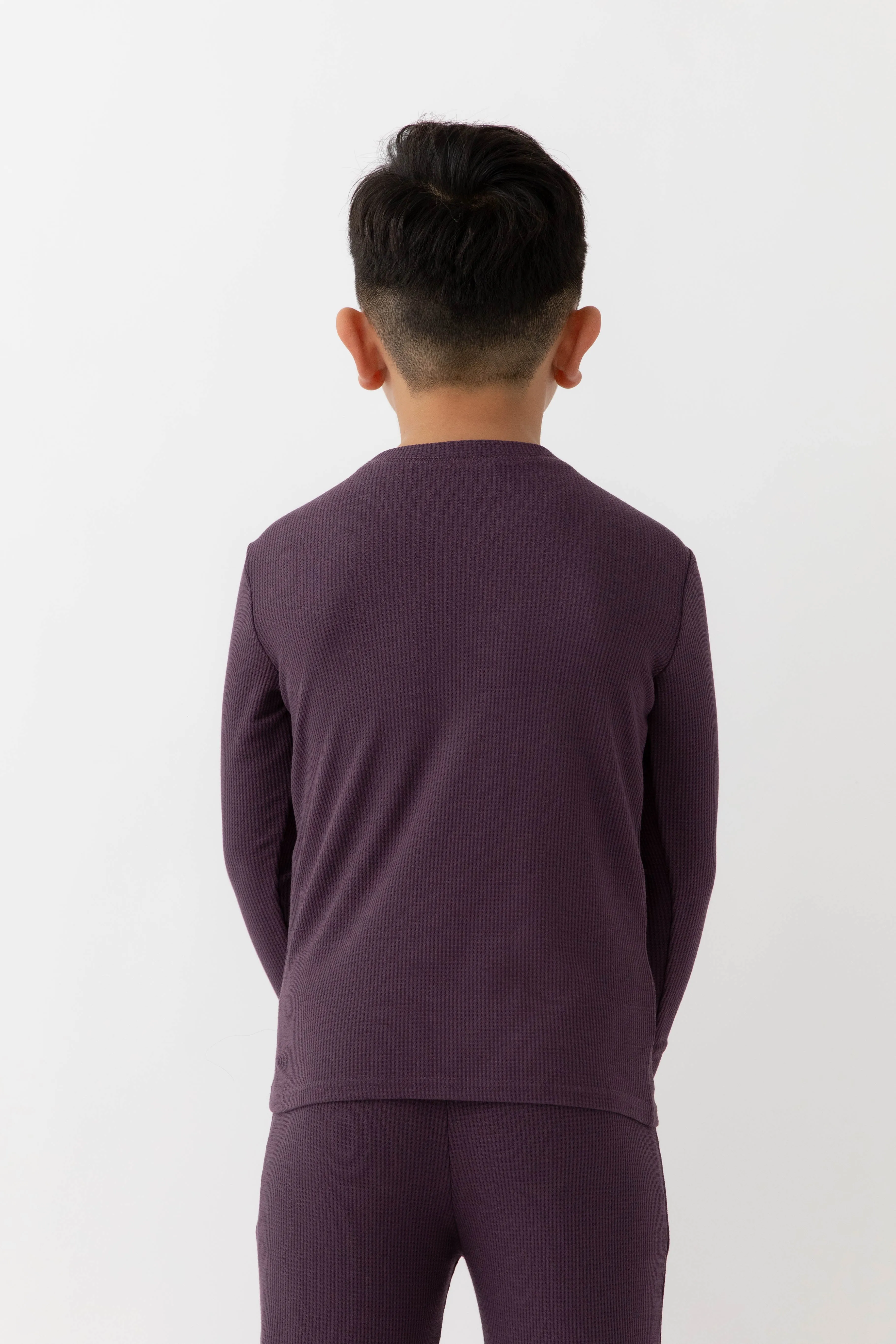 Children's Bamboo Waffle Knit Base Layer Set