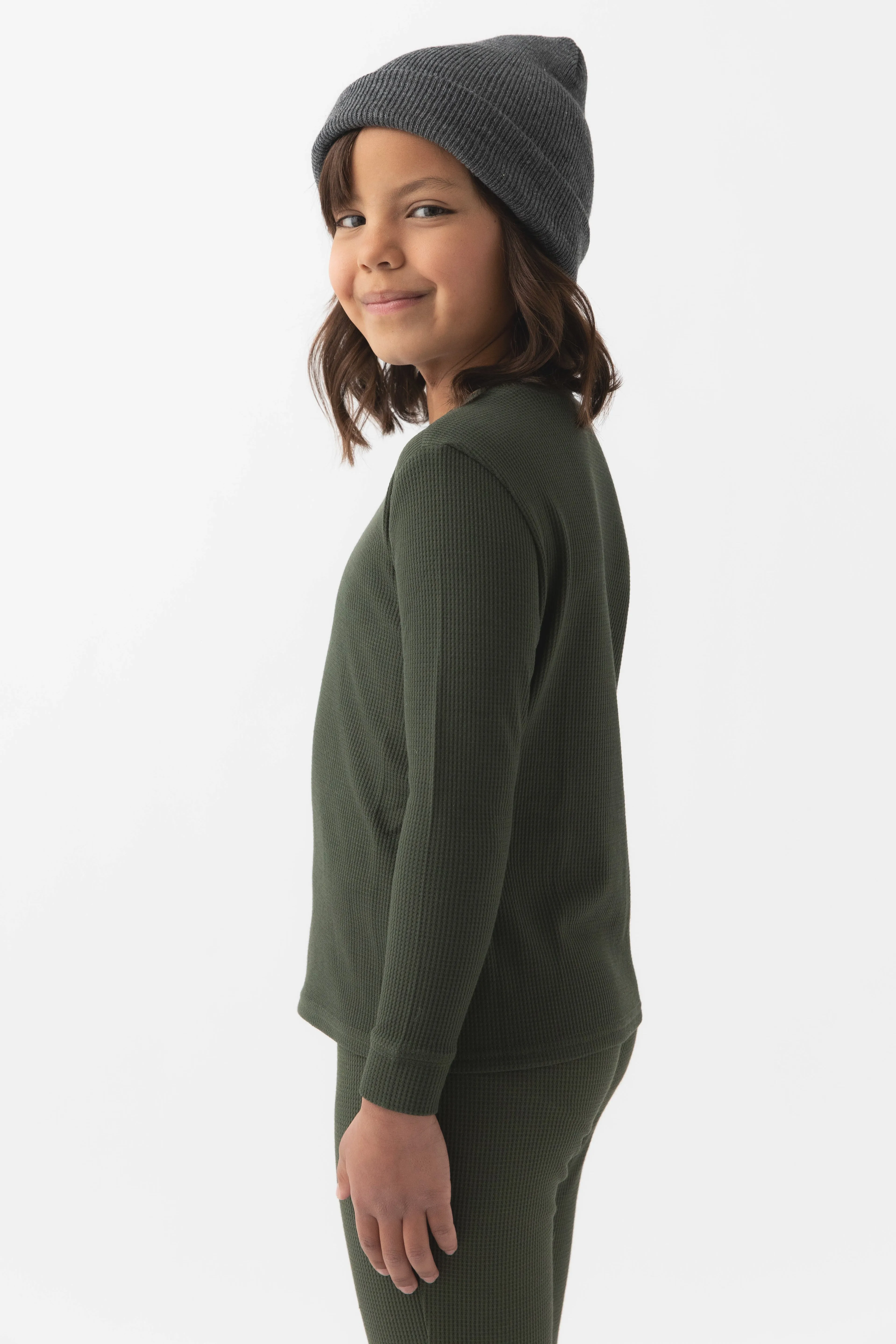 Children's Bamboo Waffle Knit Base Layer Set