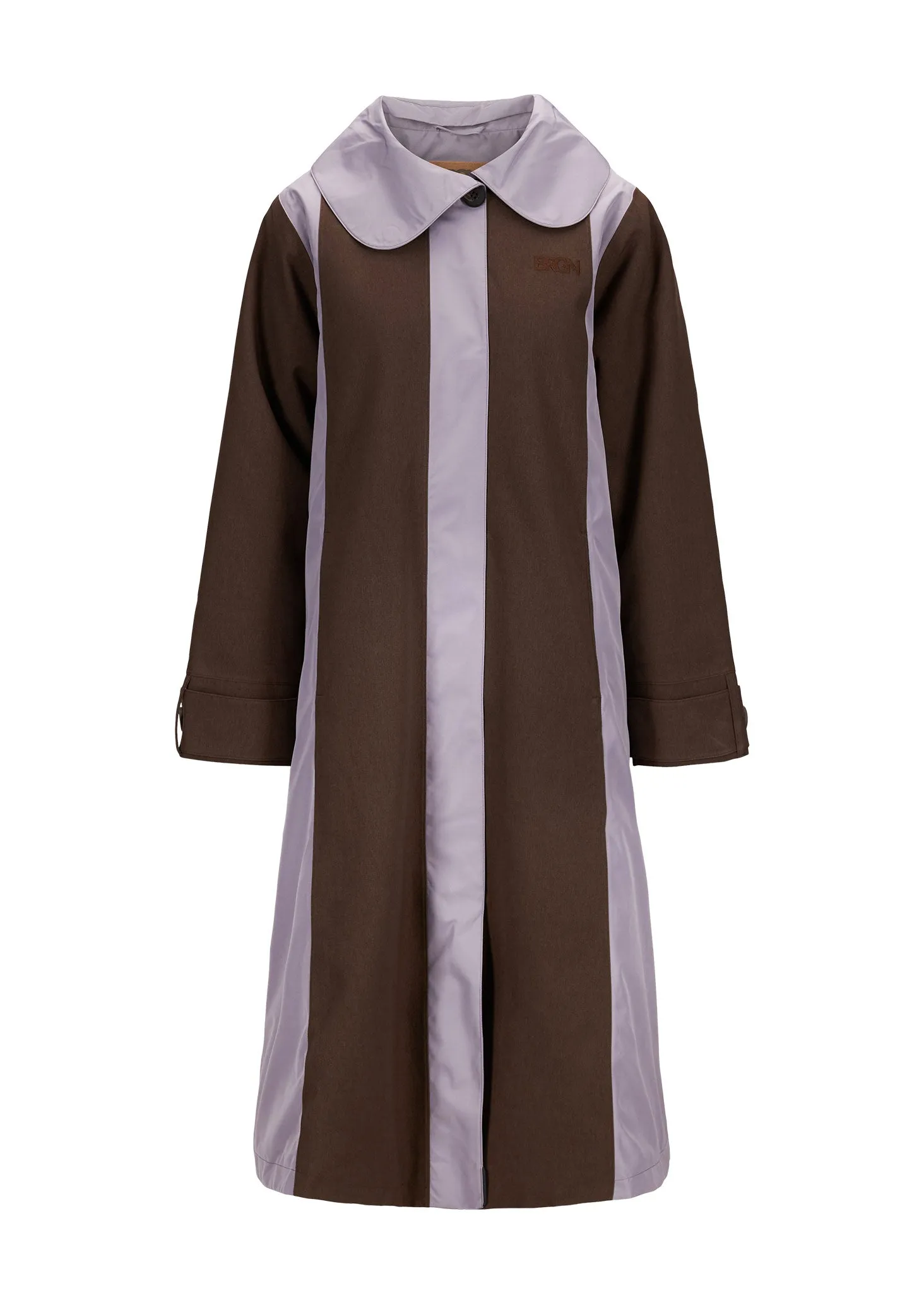 Cloudy contrast coat - Chocolate Brown / 700 Lilac