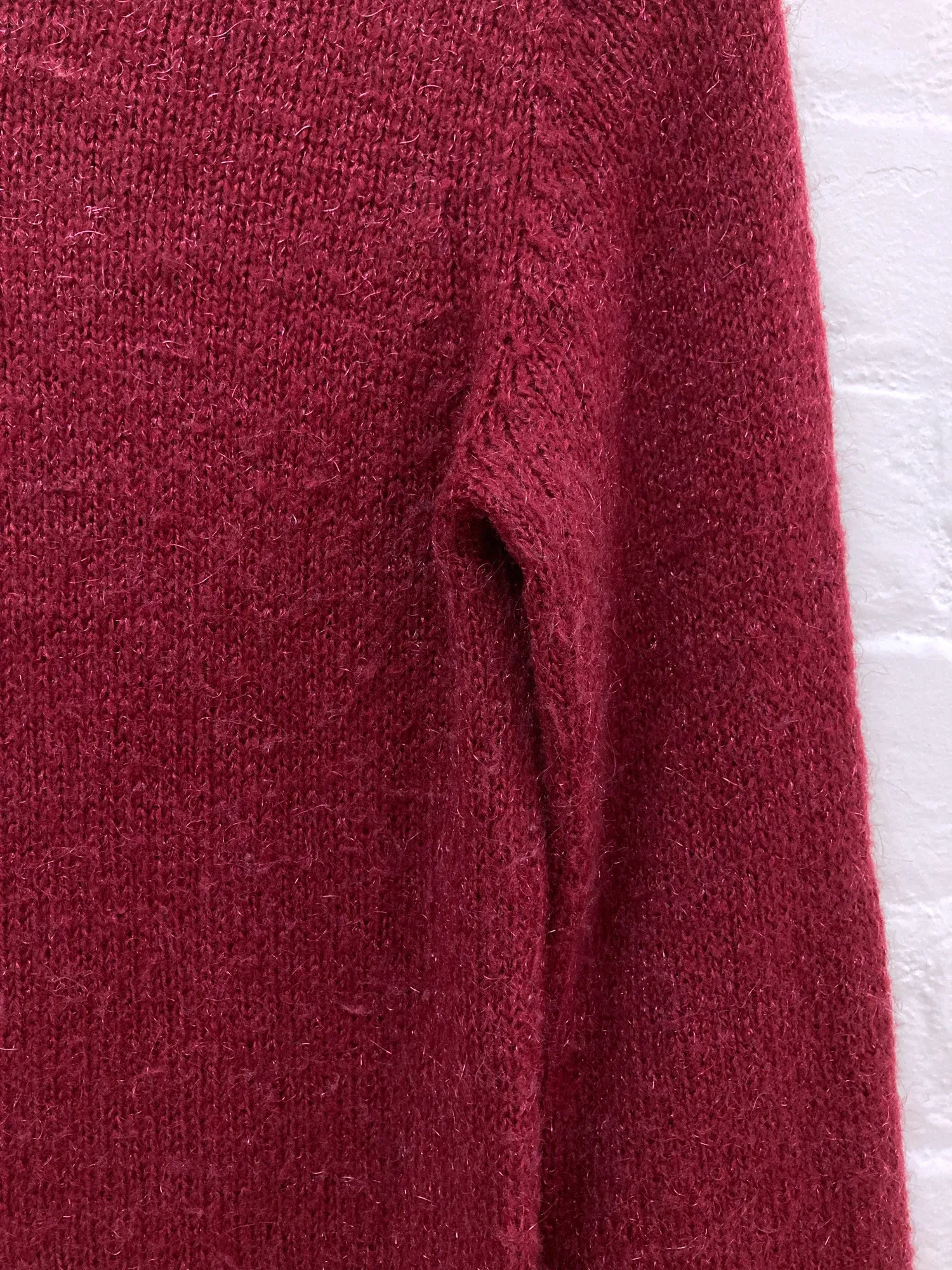 Comme des Garcons 1999 burgundy or mauve-ish wool nylon jumper