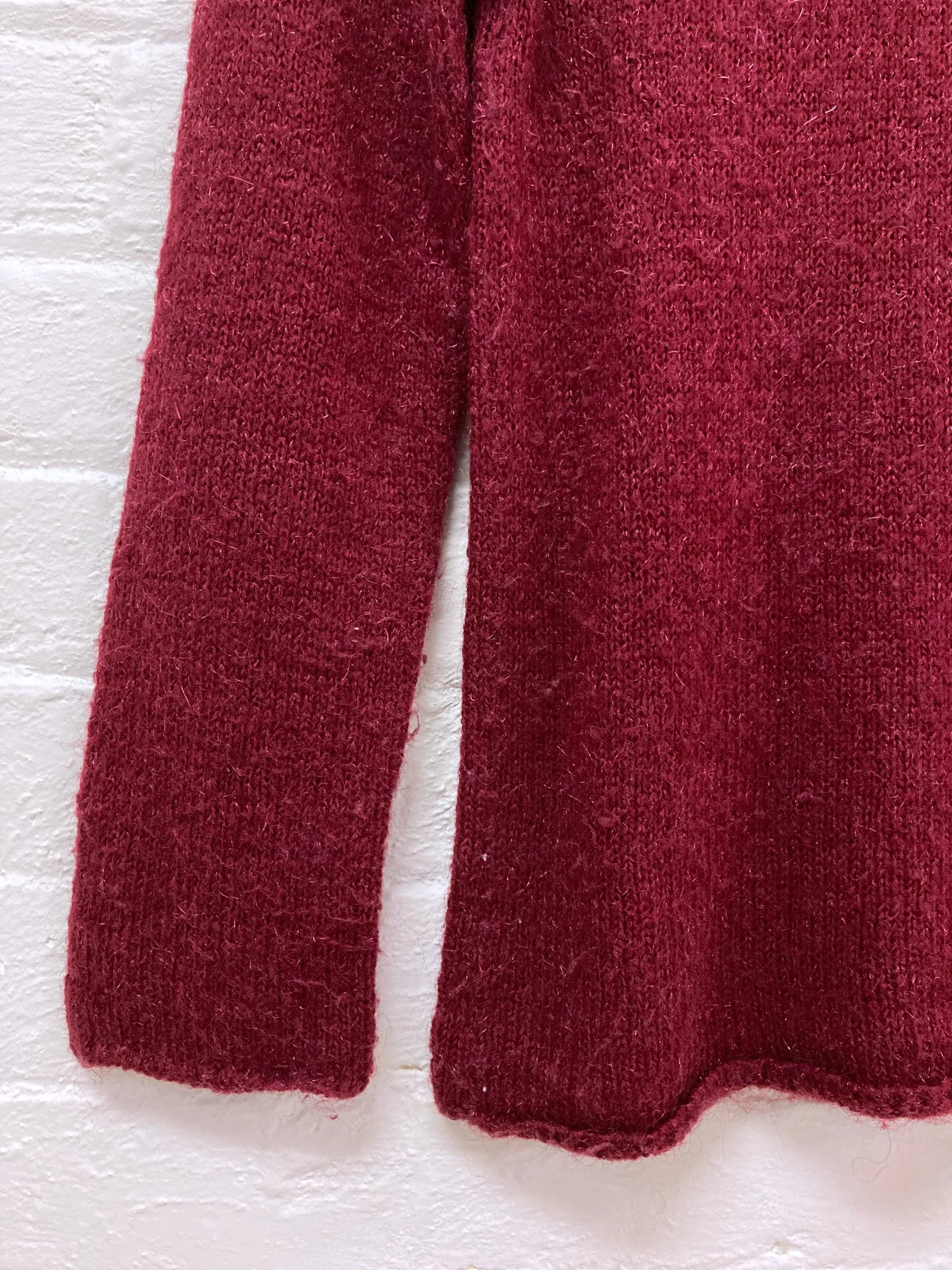 Comme des Garcons 1999 burgundy or mauve-ish wool nylon jumper