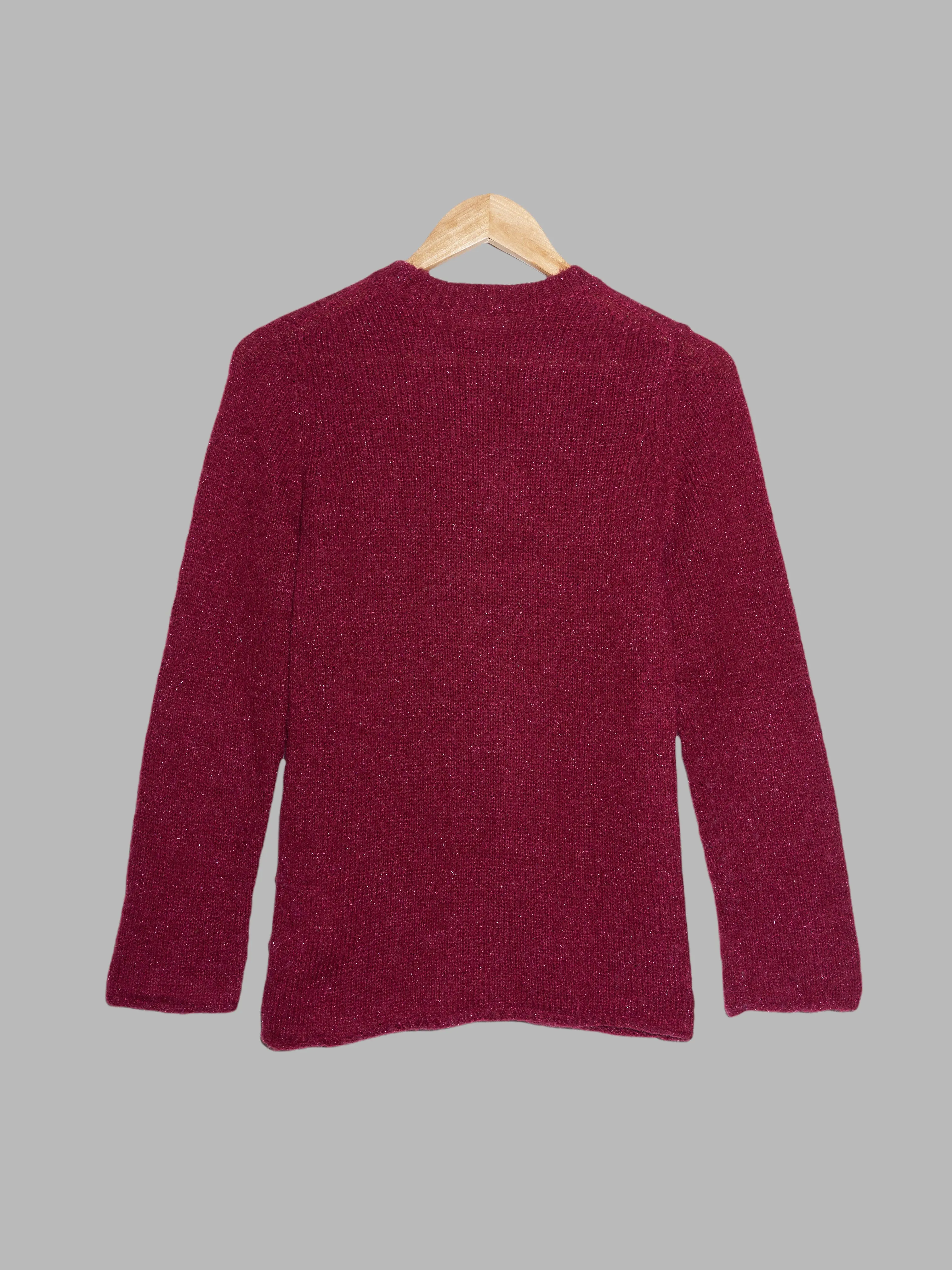 Comme des Garcons 1999 burgundy or mauve-ish wool nylon jumper