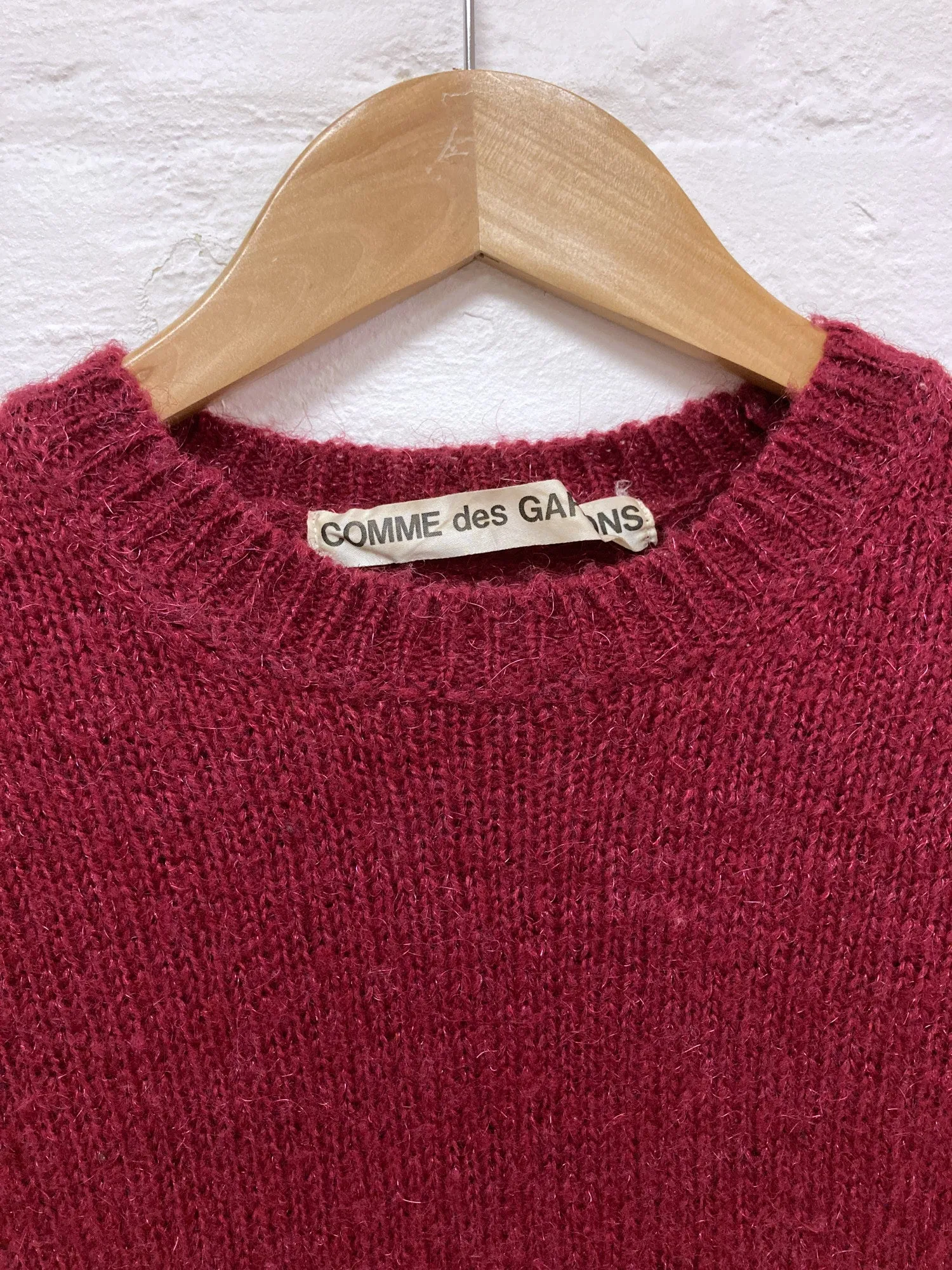 Comme des Garcons 1999 burgundy or mauve-ish wool nylon jumper