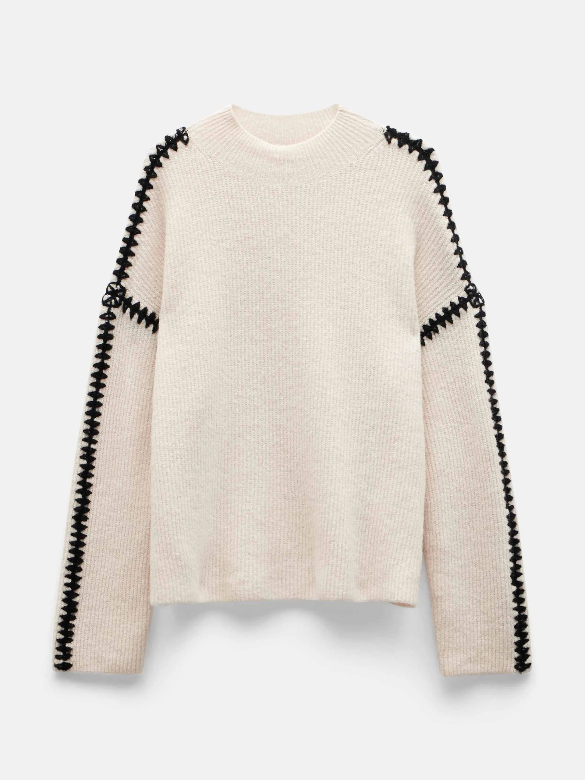 Contrast stitch jumper