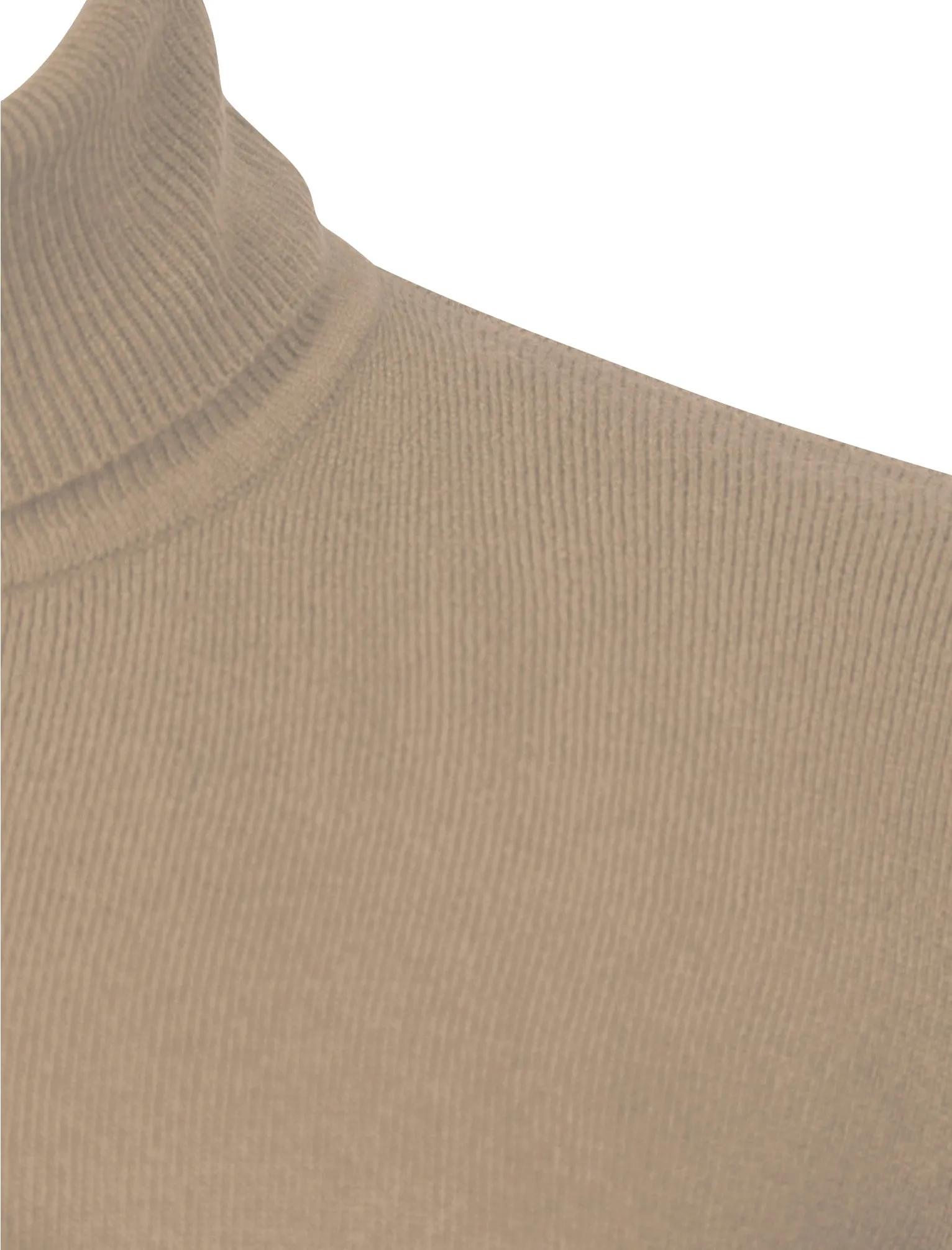 Craig Roll Neck Knitted Jumper in Stone - Kensington Eastside