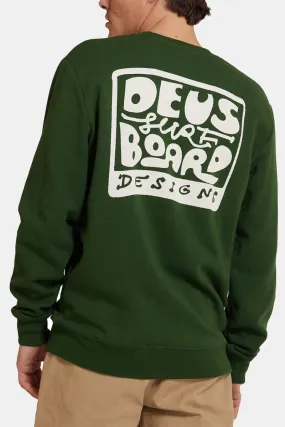 Deus Nice To See You Crew Sweatshirt (Hillside Green)