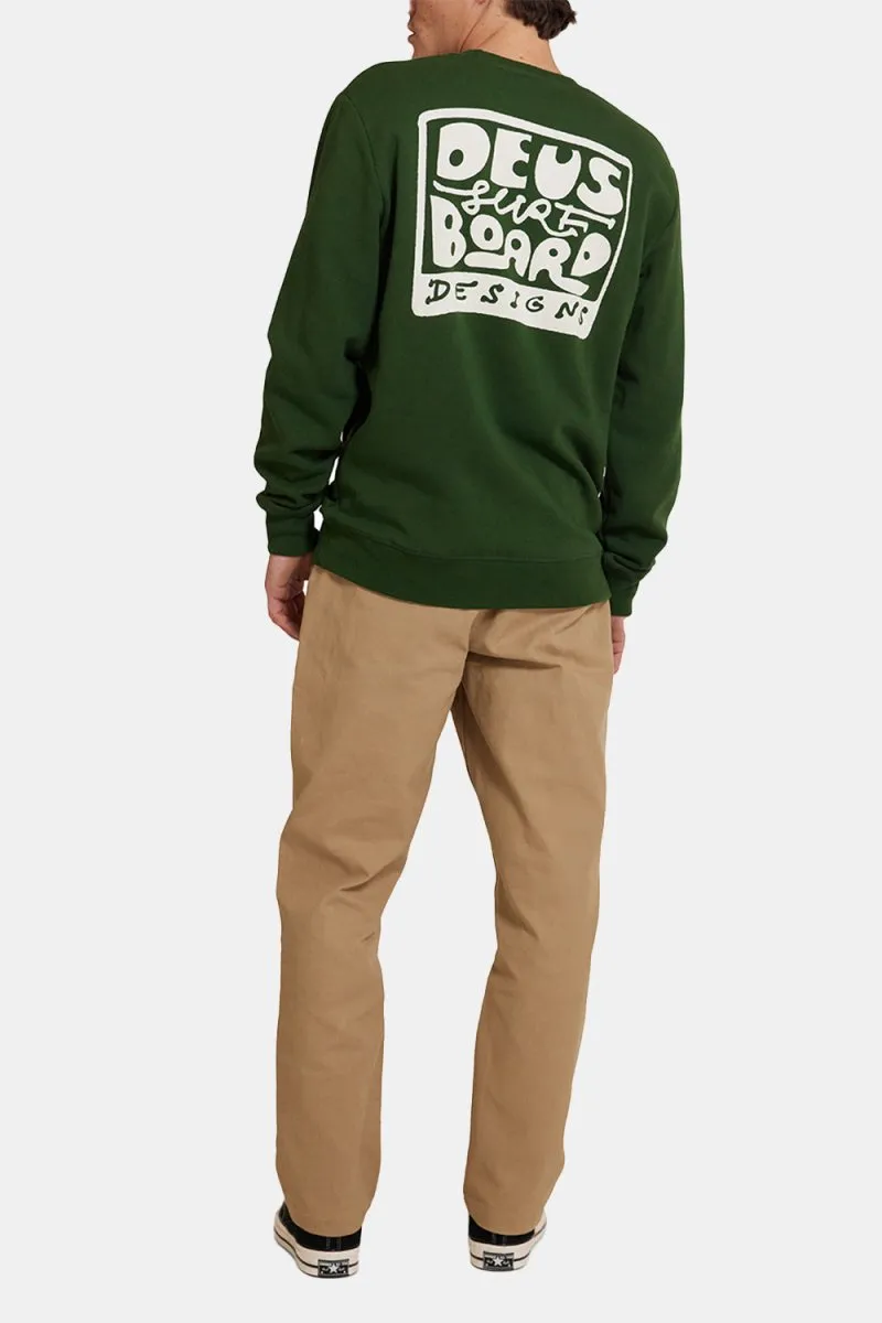 Deus Nice To See You Crew Sweatshirt (Hillside Green)