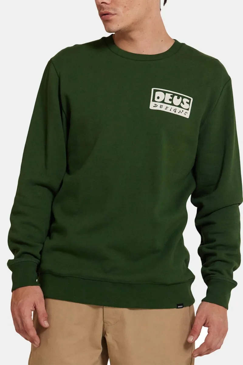 Deus Nice To See You Crew Sweatshirt (Hillside Green)