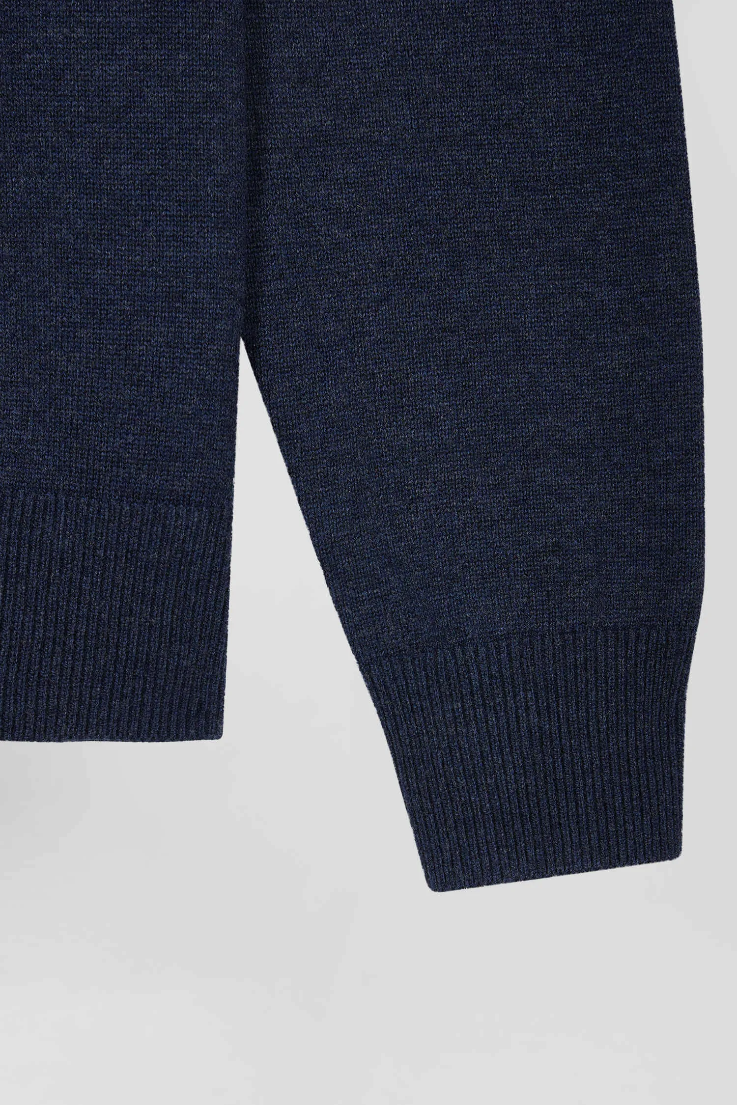 Eden Park Regular Wool and Cotton Crew Neck Jumper - Navy Blue