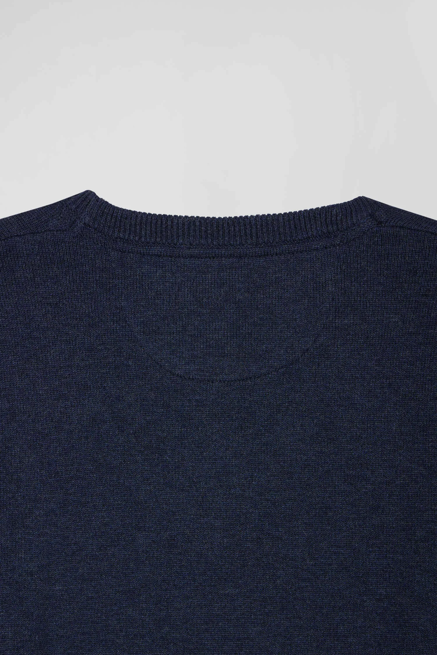 Eden Park Regular Wool and Cotton Crew Neck Jumper - Navy Blue