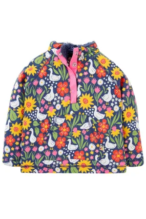 Frugi Little Raglan Snuggle Fleece in Springtime Ducks