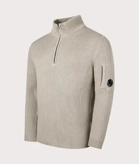 Full Rib Quarter Zip Knitted Jumper