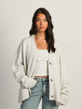 HARLOW HEATHER CARDIGAN - CLOUD