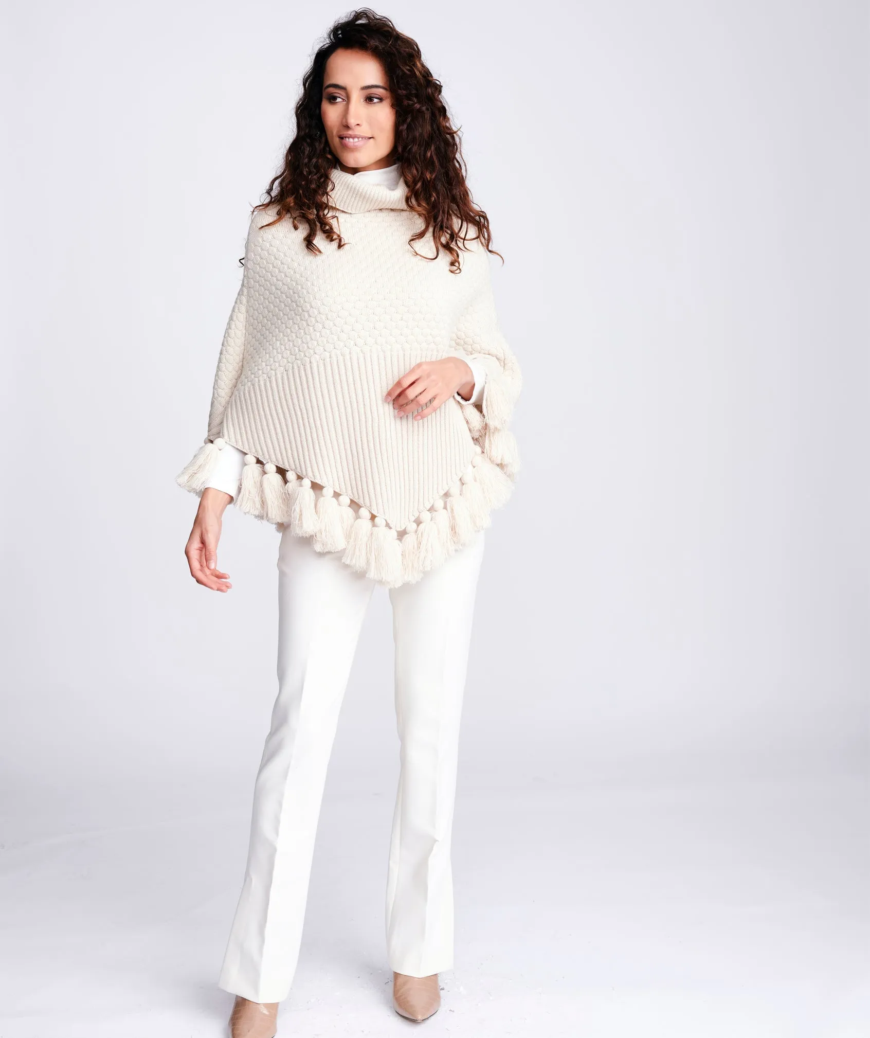 Harlow Poncho - Cream