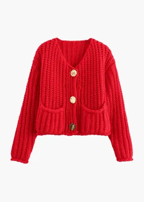 Laurie Golden Buttons Knitted Cardigan